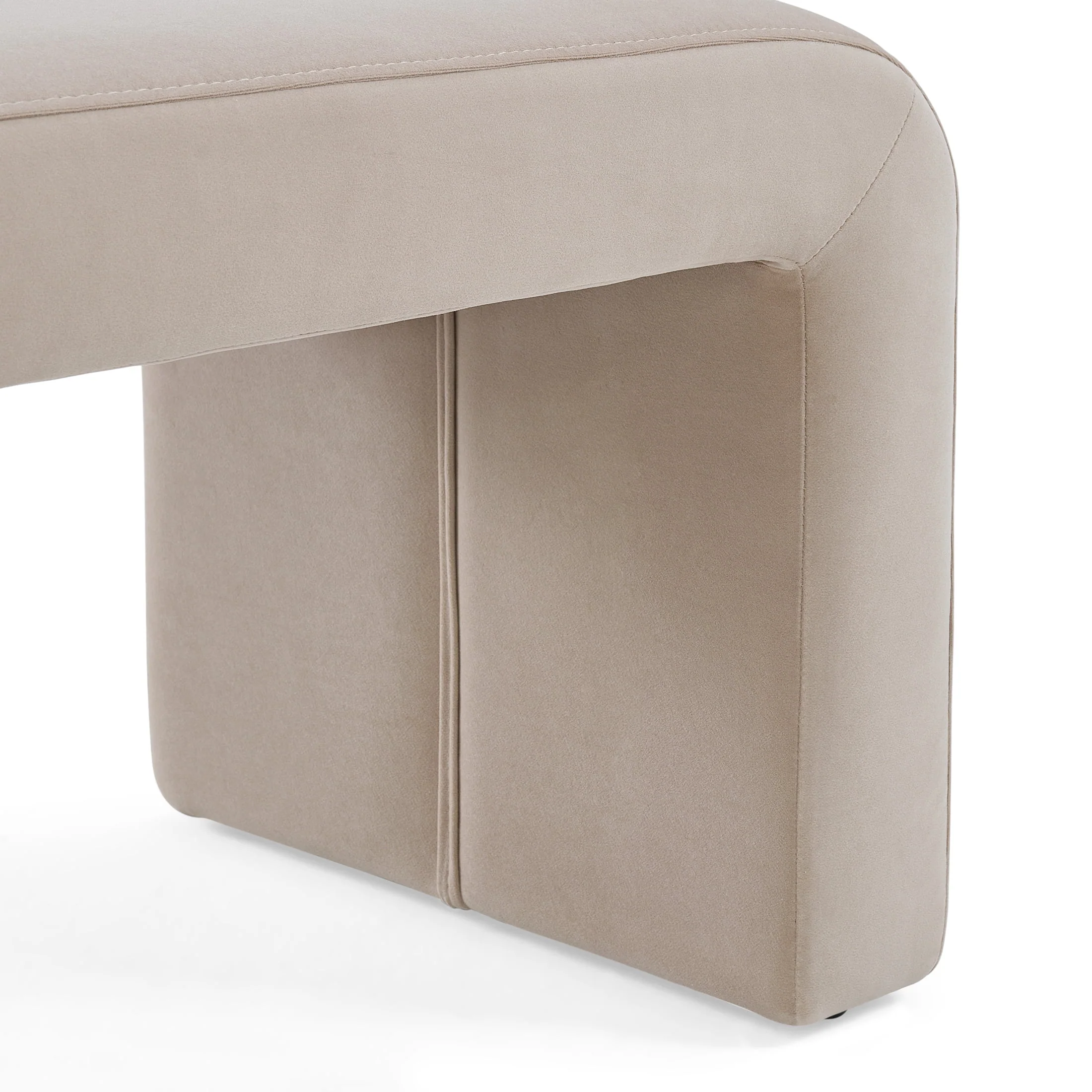 Better Homes & Gardens Juliet Velvet Waterfall Bench, Beige