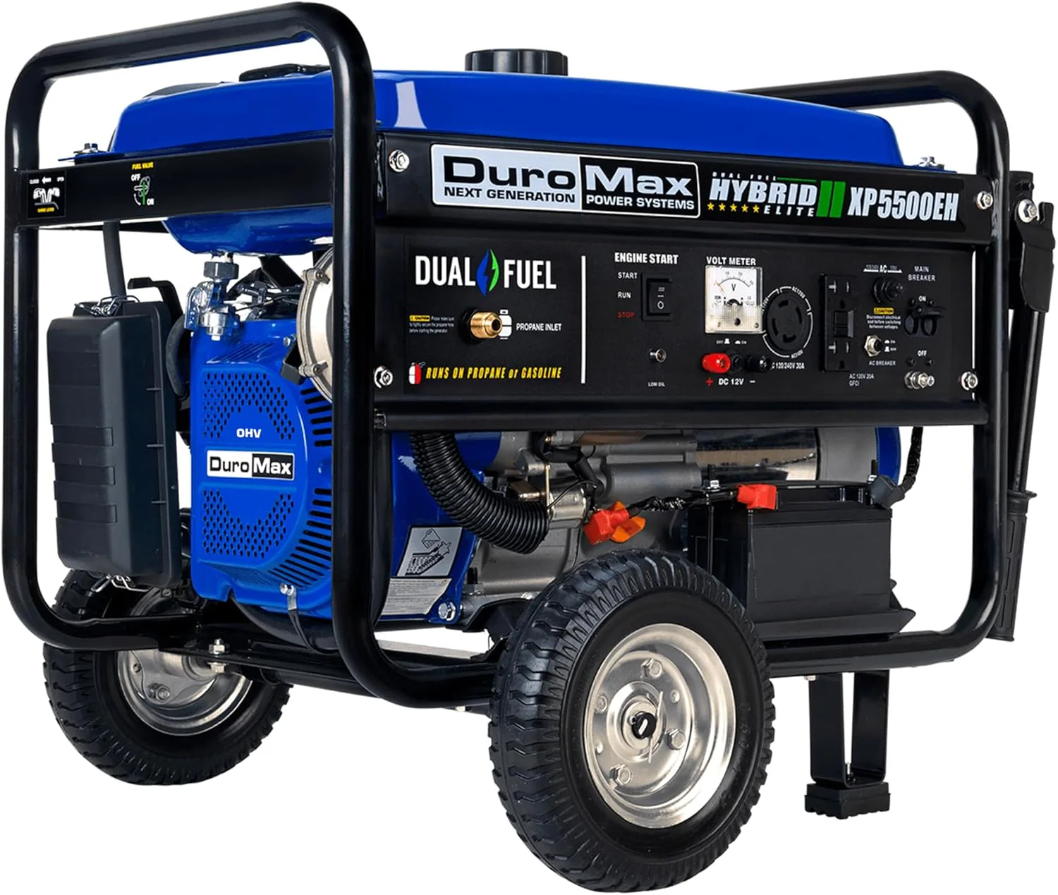 Générateur portable bi-carburant DuroMax XP13000EH 13 000 watts (essence et propane) avec démarrage électrique