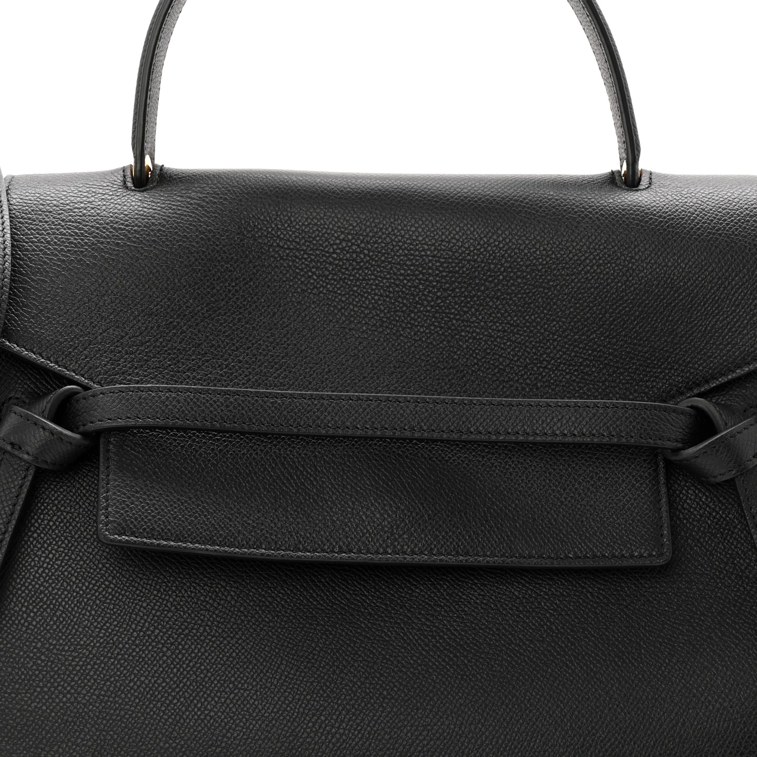 Grained Calfskin Mini Belt Bag Black