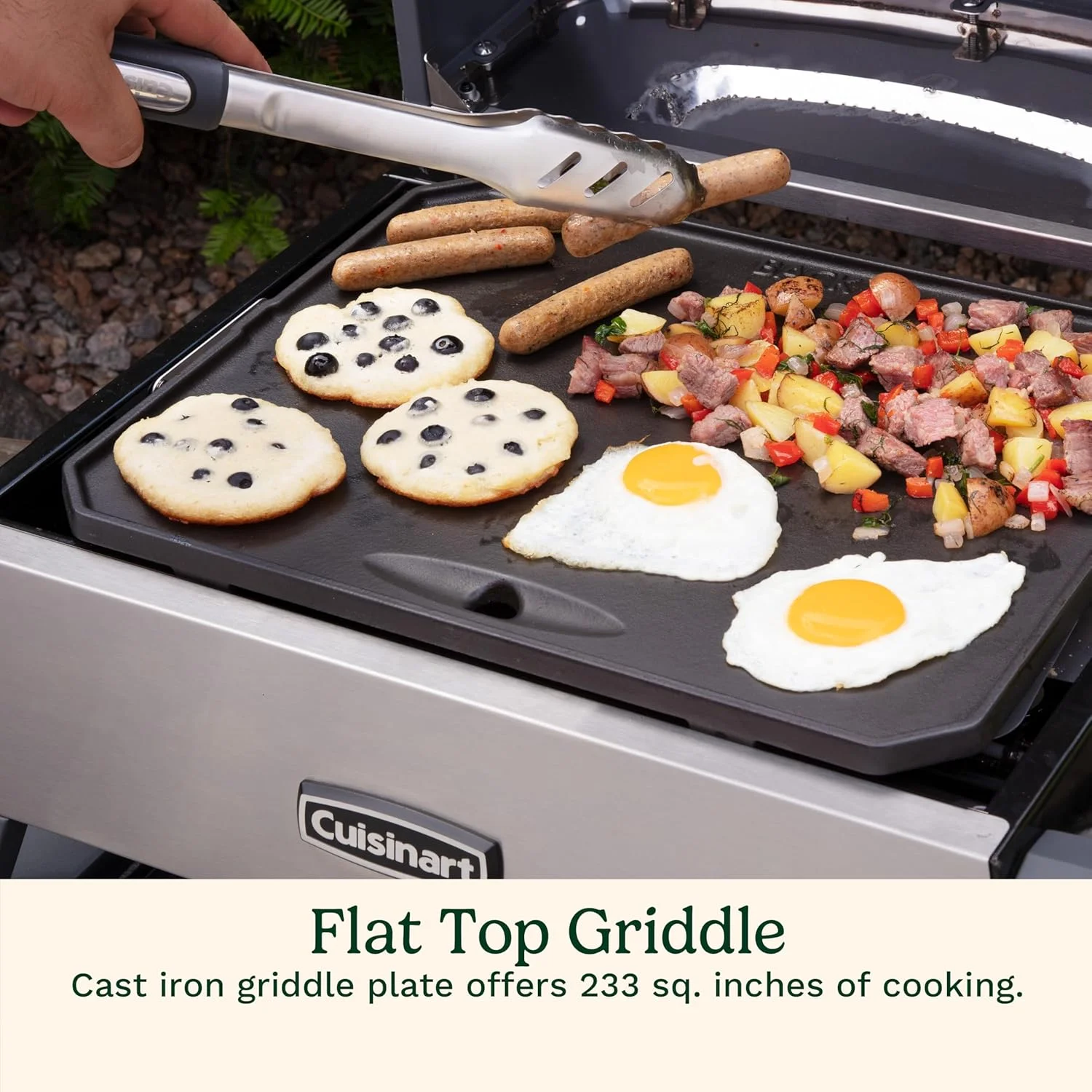 CGG-403 3-in-1 Grill, Griddle and Pizza Oven, Stainless Steel - Image 4