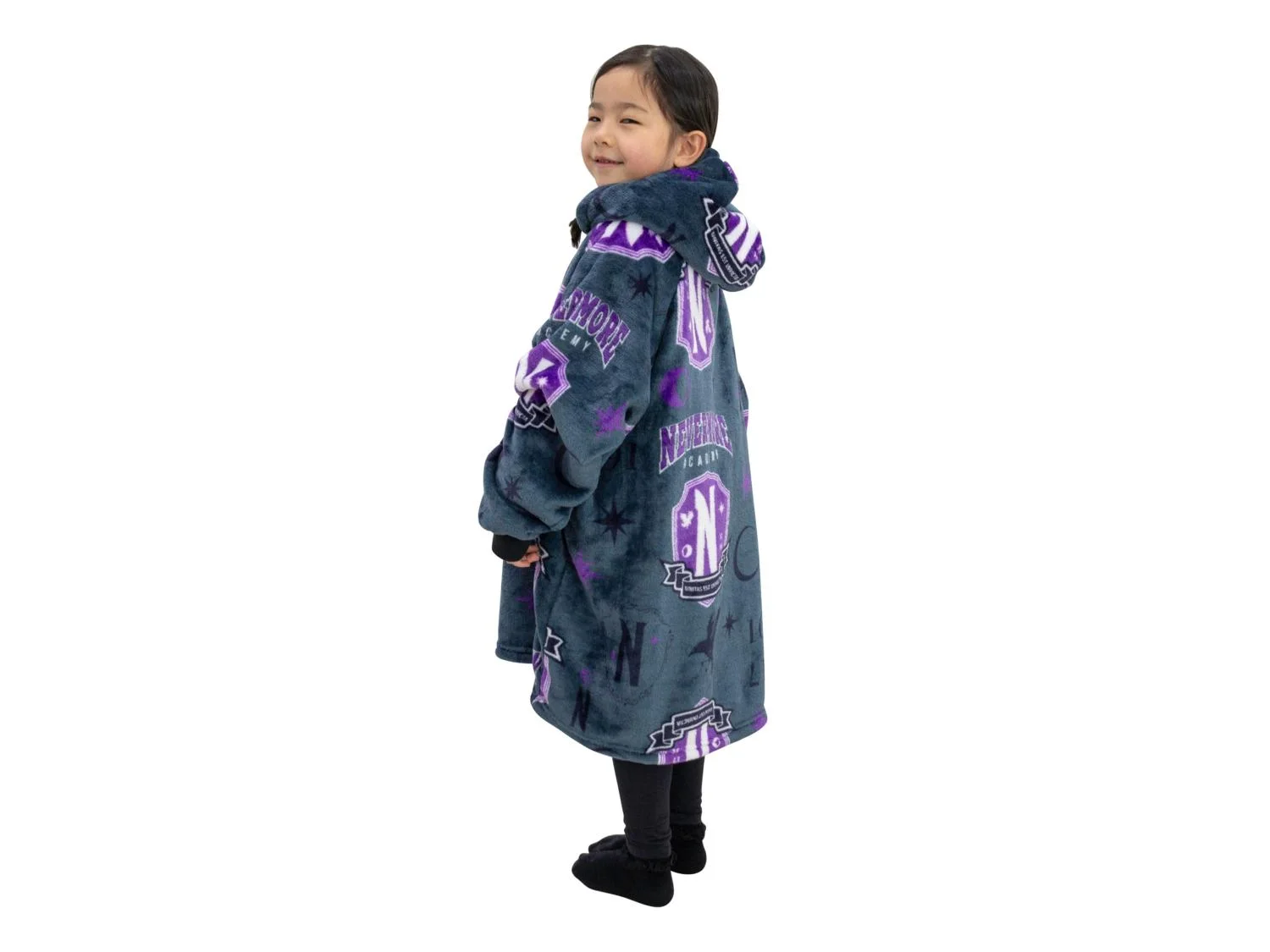 Couverture polaire  capuche pour enfant, Wednesday