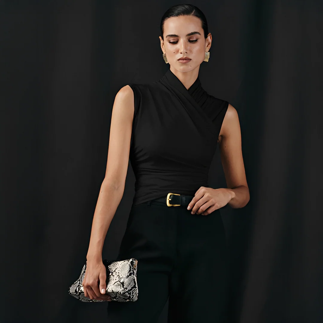Mireya - Haut Stylé à Col Croisé