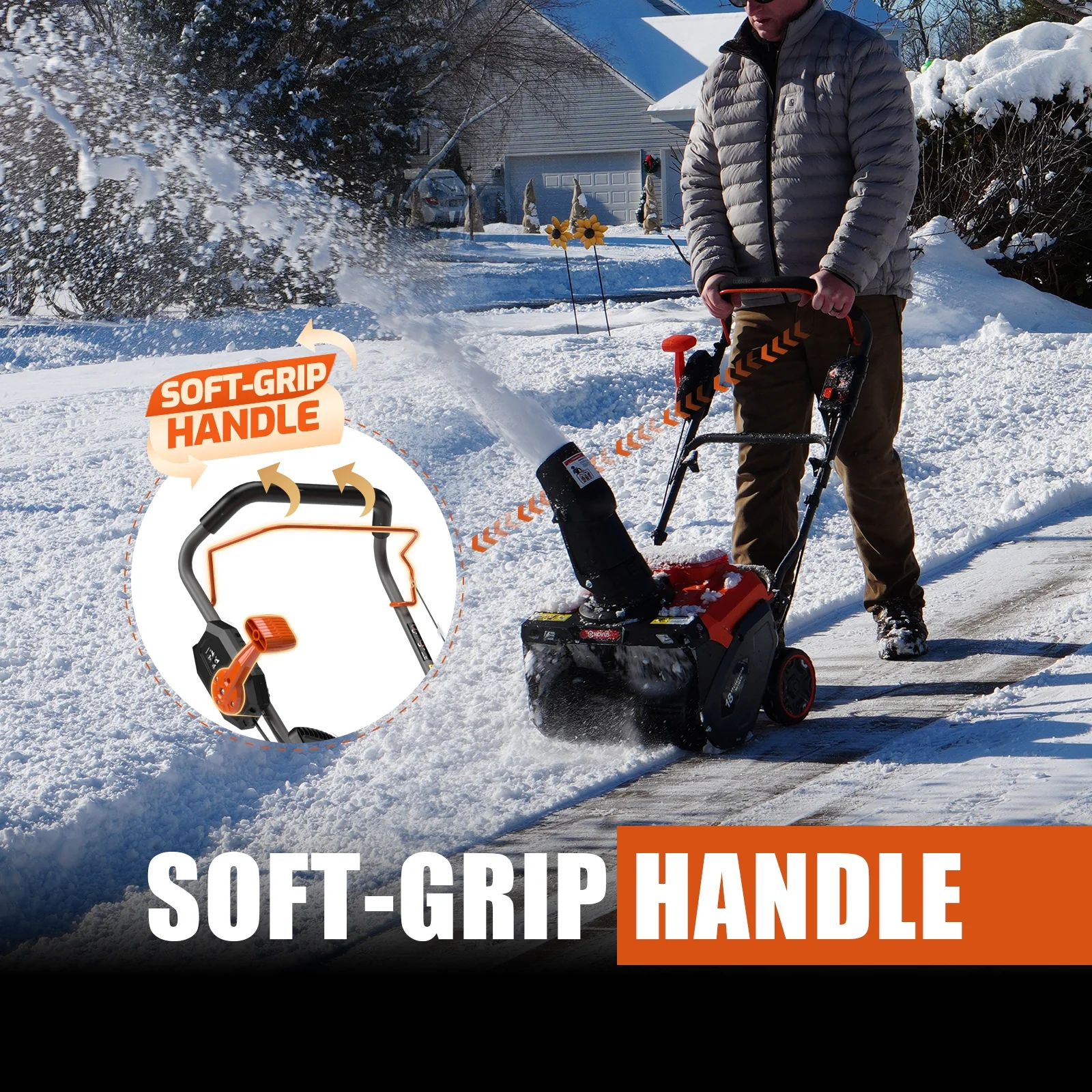Cordless Snow Blower Battery Powered 18 Inch, 58V 5Ah Battery and Charger Included - Image 8