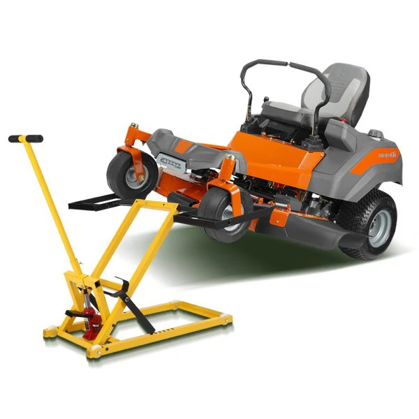Élévateur de tondeuse à gazon avec vérin hydraulique, 66 cm (26 pouces), construction robuste en acier soudé, capacité de charge de 227 kg (500 lb), pour l'entretien des tondeuses autoportées, tracteurs et quads.