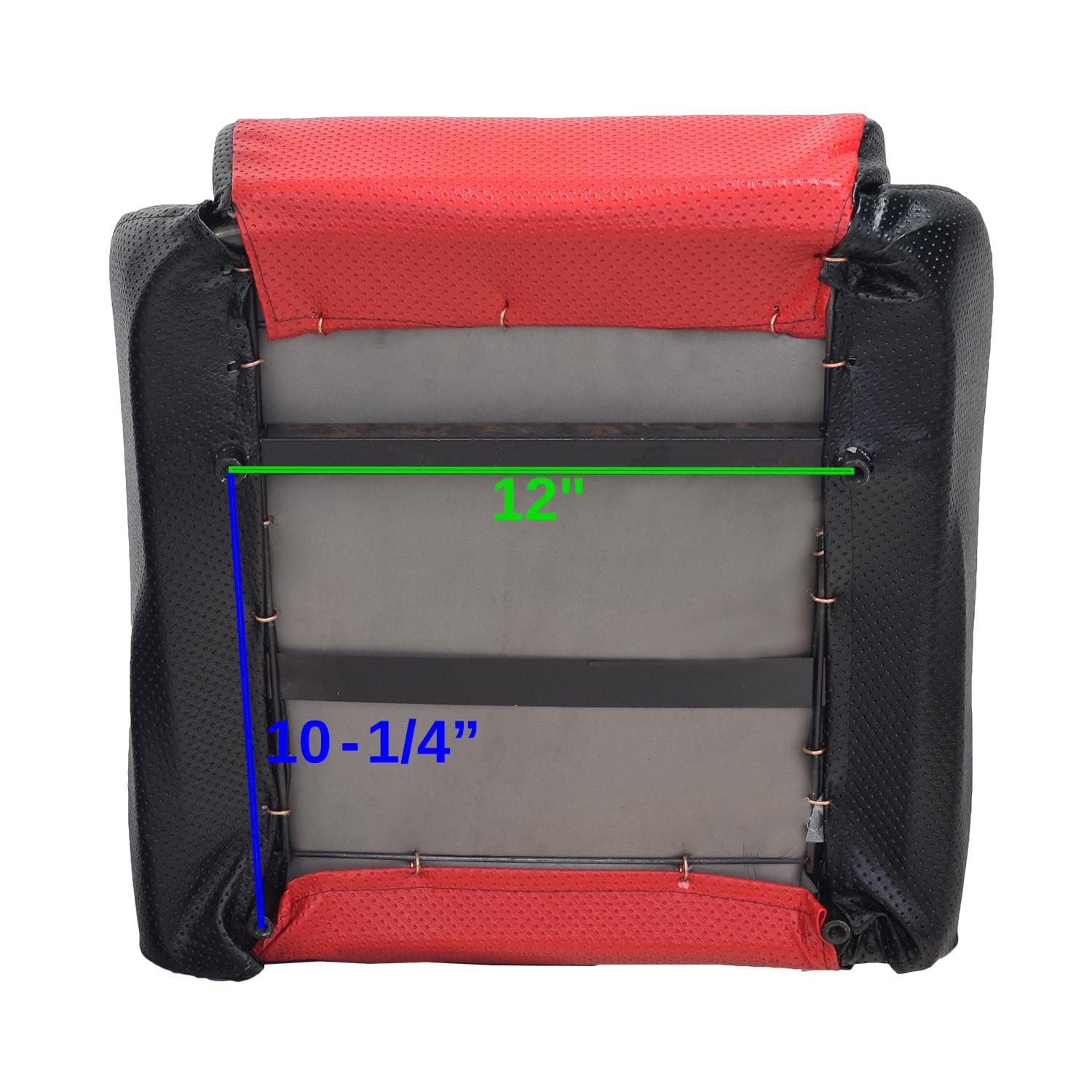 Red Single Seat for Go-Karts Red Padded Racing Seat with Curved Seat Back Vents, Two Tone Red and Black Upholstery, Single Go Kart Seat, Racing Seat, Replacement Seat with Padding - Image 6