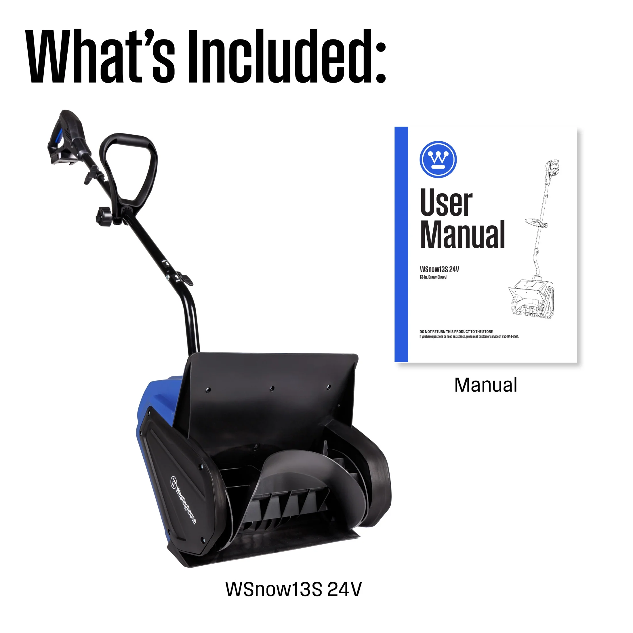 WSnow13ST 24V Cordless Snow Shovel 13 Inch Tool Only, Electric Snow Shovel with 20ft Throwing Distance, plows 300lbs/min (24V Battery Charger Sold Separately) Image 3