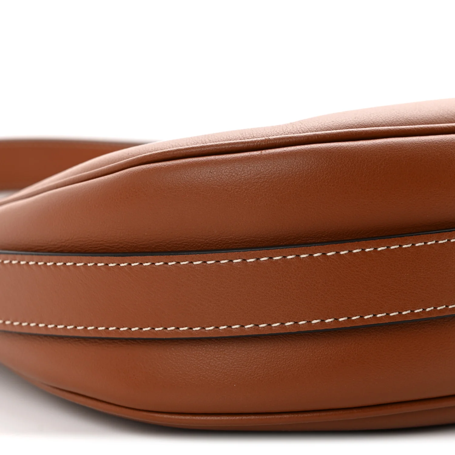 Smooth Calfskin Medium Strap Ava Shoulder Bag Tan