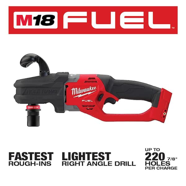 M18 FUEL 18V Lithium Ion Brushless Cordless Hole Hawg 7/16 in Right Angle Drill W/Quick Lok with M18 FUEL Hackzall Image 2