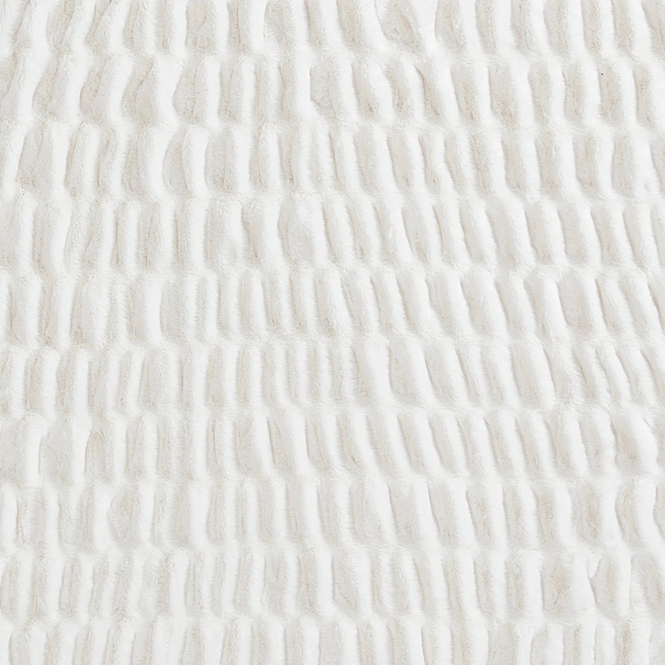 Better Homes & Gardens Ruched Faux Fur Throw Blanket, White, Standard Throw