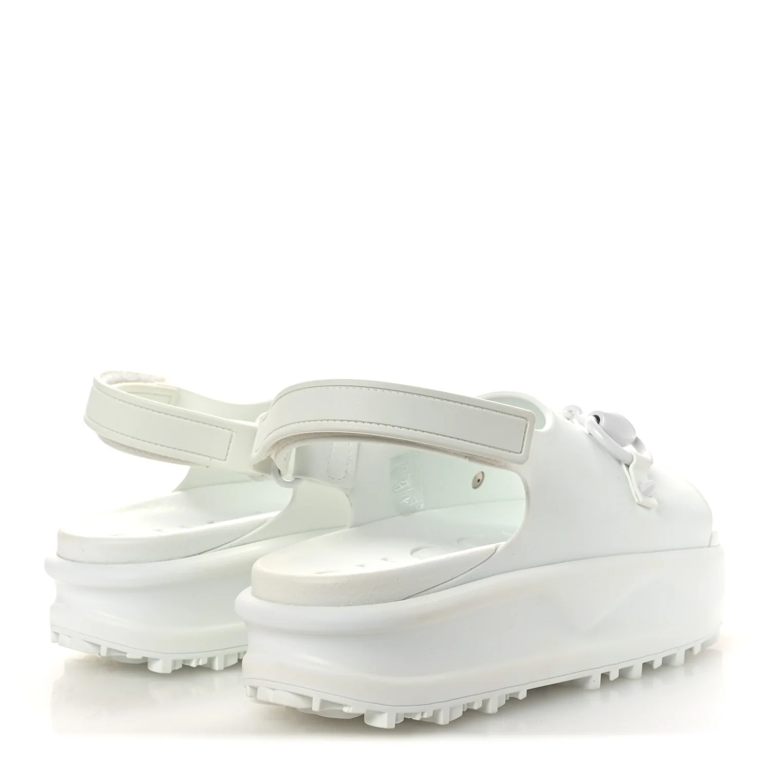 Soft Rubber Horsebit Touch Womens Strapped Sandals 38 Great White