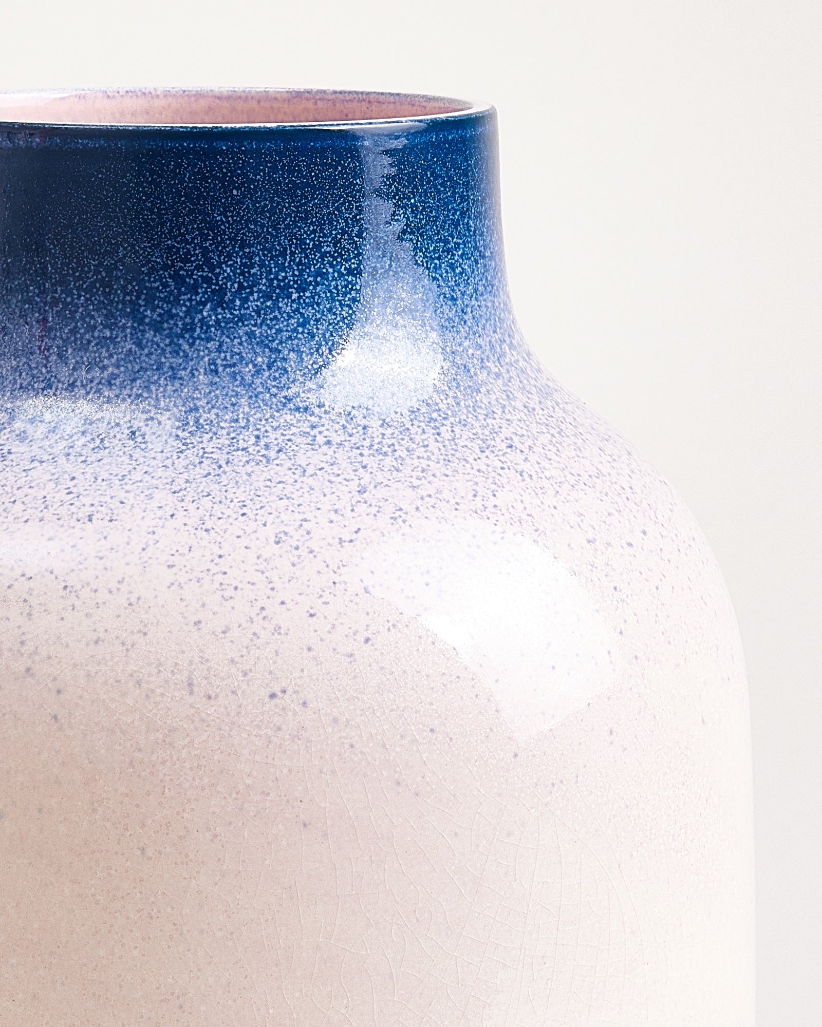NUNO - VASE L SPECKLED BLUE PINK
