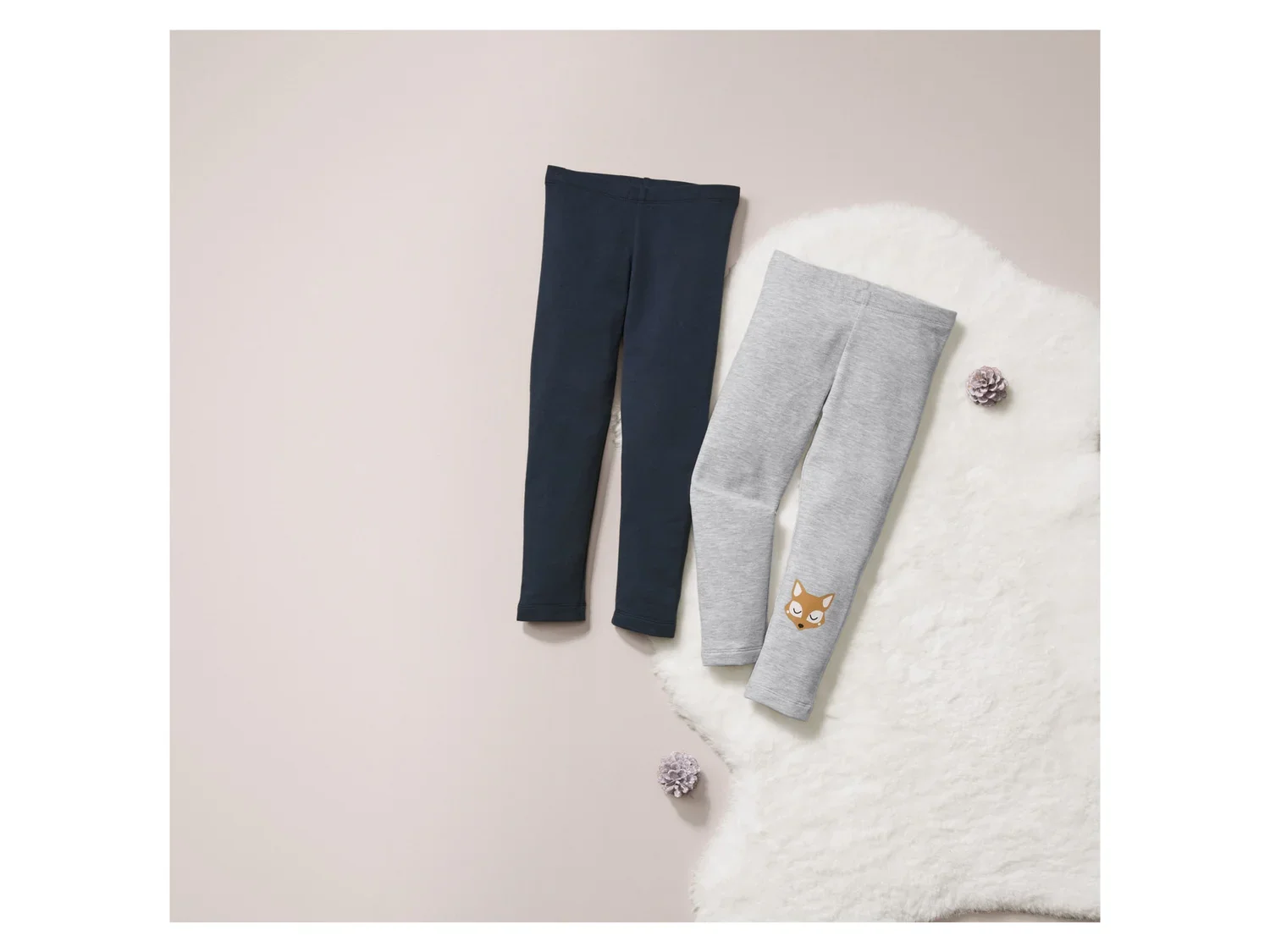 lupilu Lot de 2 leggings thermiques petite fille