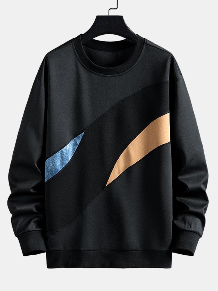 Sweat-shirt à col rond Color Block