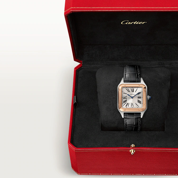 [Super Clone]SANTOS-DUMONT Rose Gold MIx 43.5mm