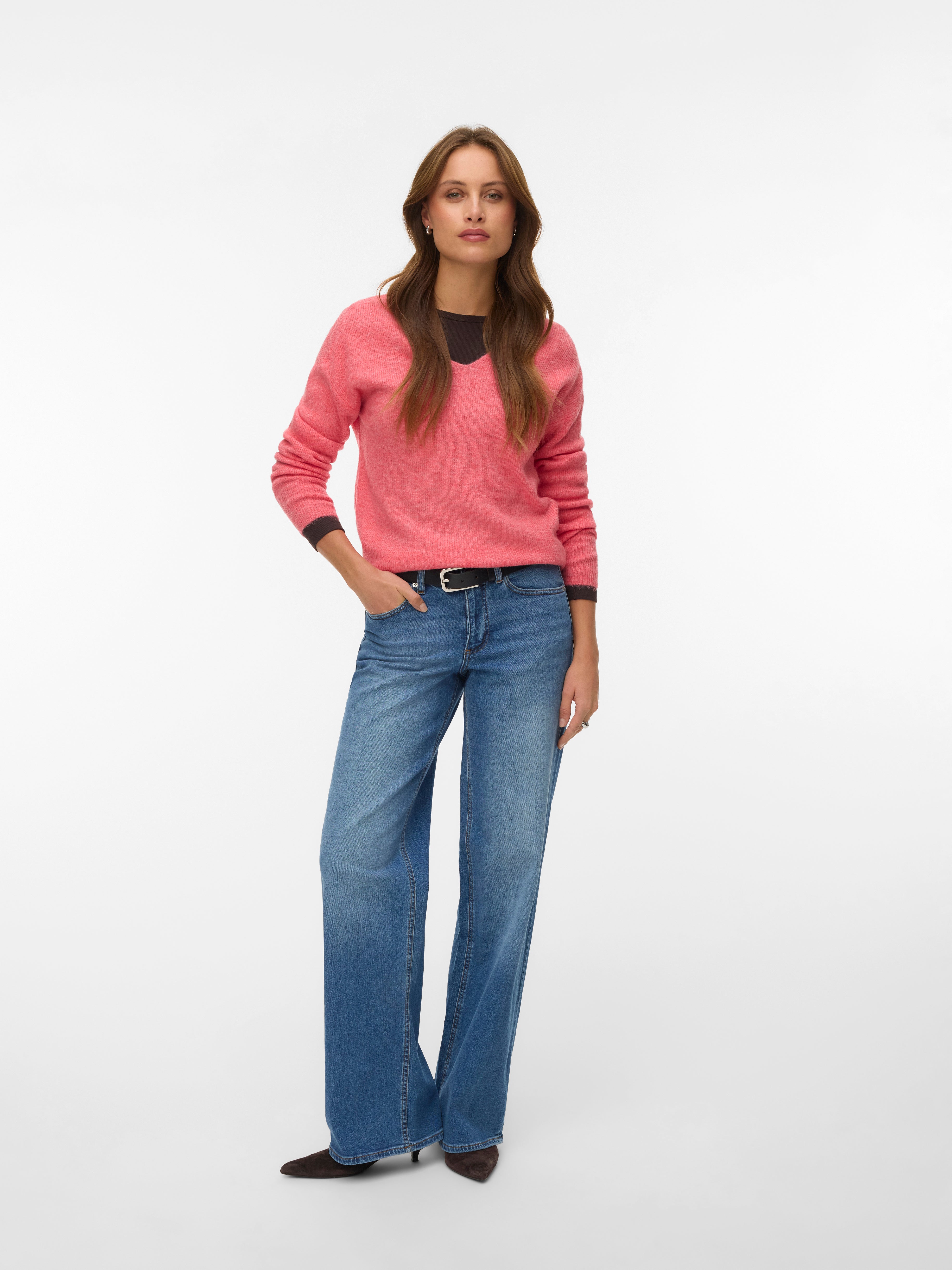 VERO MODA® VMCREWLEFILE Knitted pullover