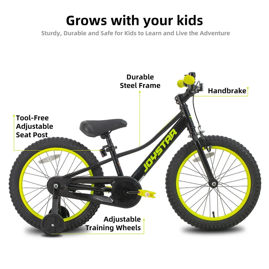 Vélo enfant JOYSTAR NEO 20 pouces avec stabilisateurs