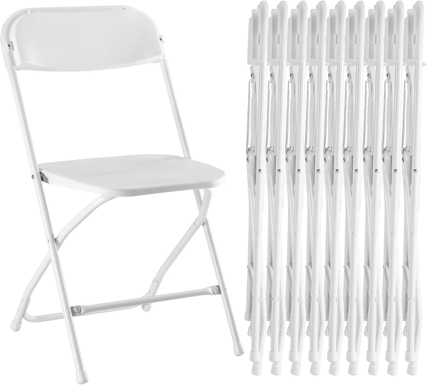 Lot de 12 chaises pliantes Sweetcrispy, chaises pliantes rembourrées en cuir, chaises pliantes robustes en métal