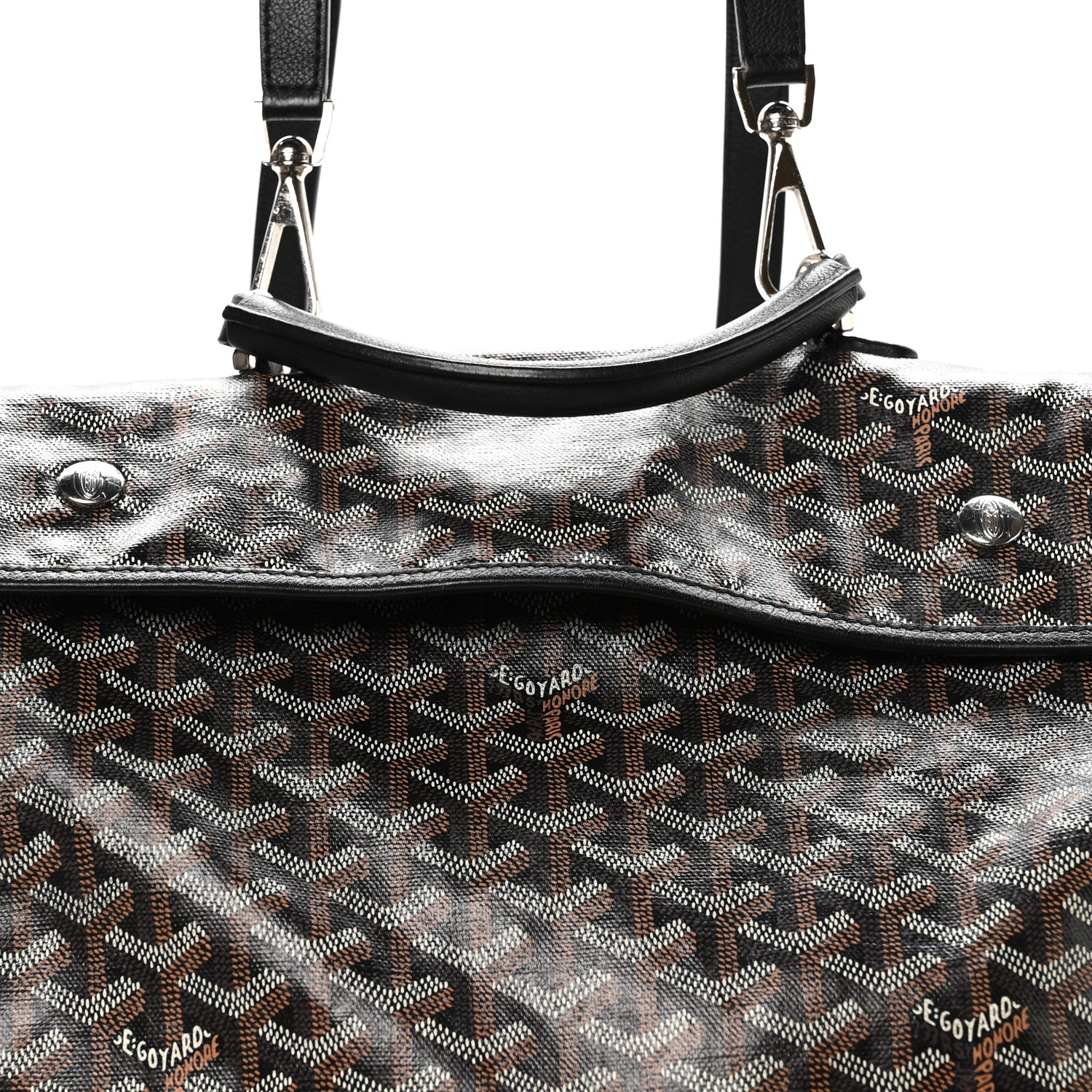 Goyardine Saint Leger Soft Briefcase Backpack Black