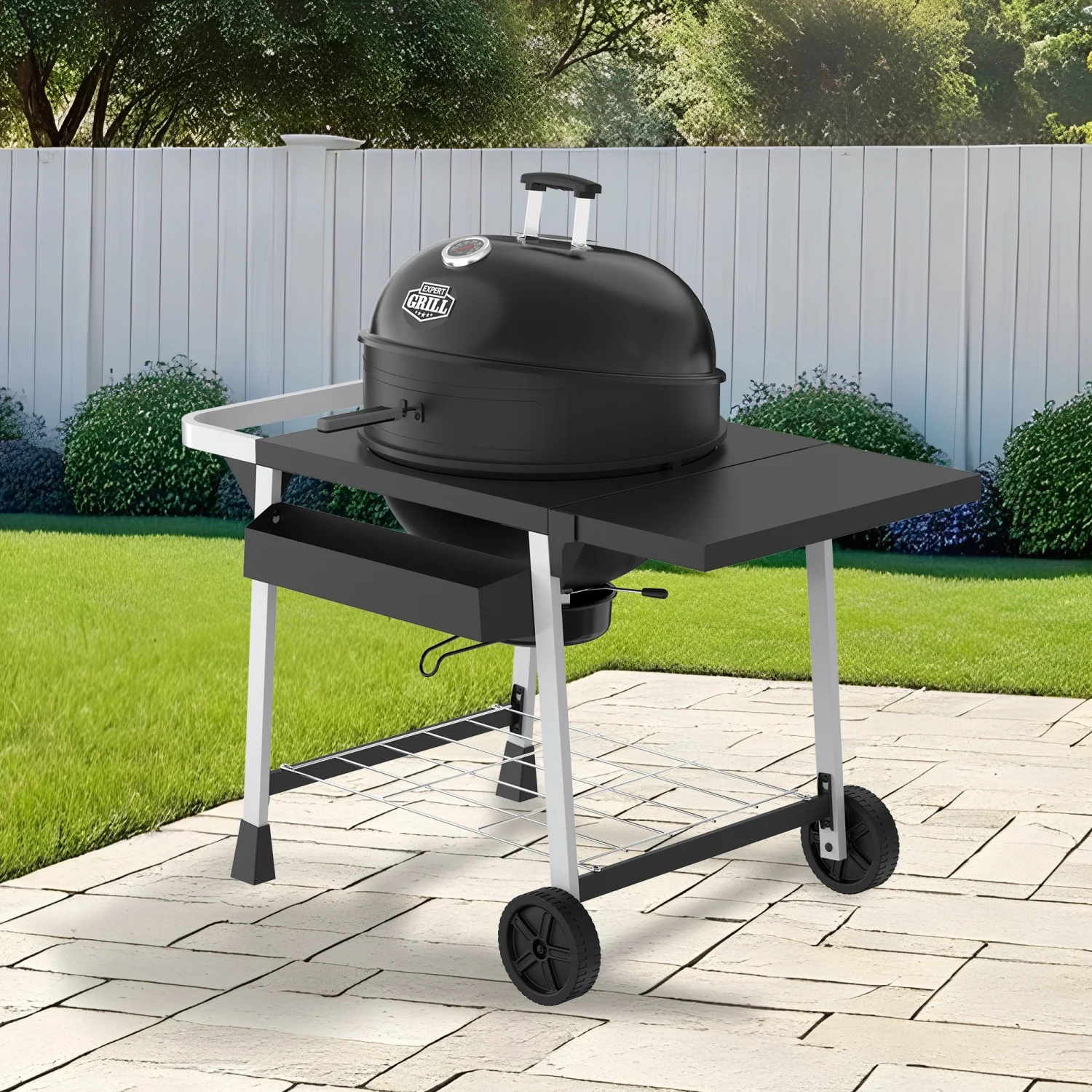 Kettle Cart with Pizza Accessories and Warming Rack - Image 6