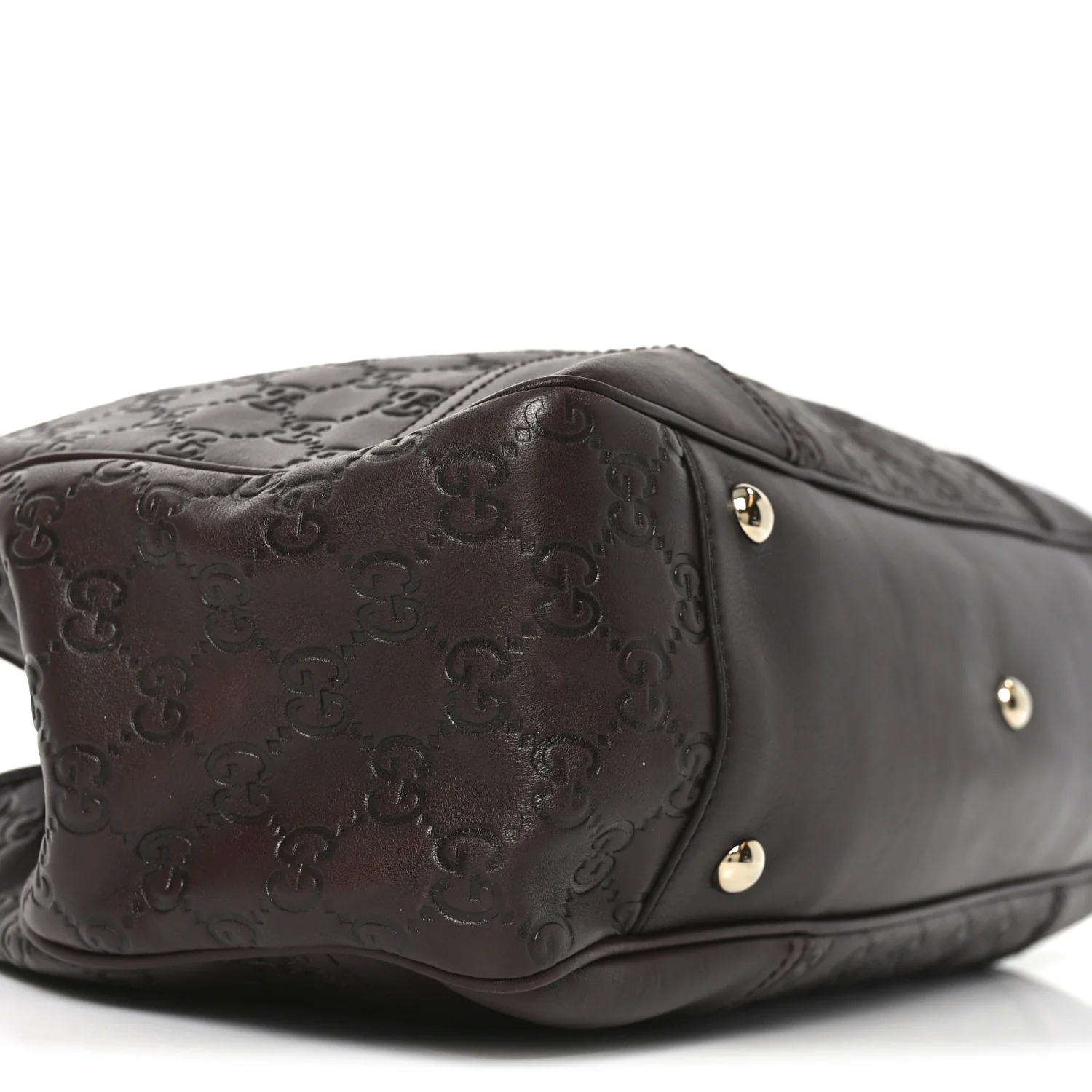 Guccissima Medium Princy Tote Dark Brown