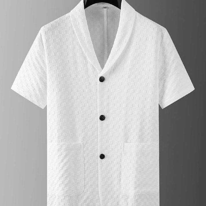 Ensemble deux pièces blanc décontracté pour homme