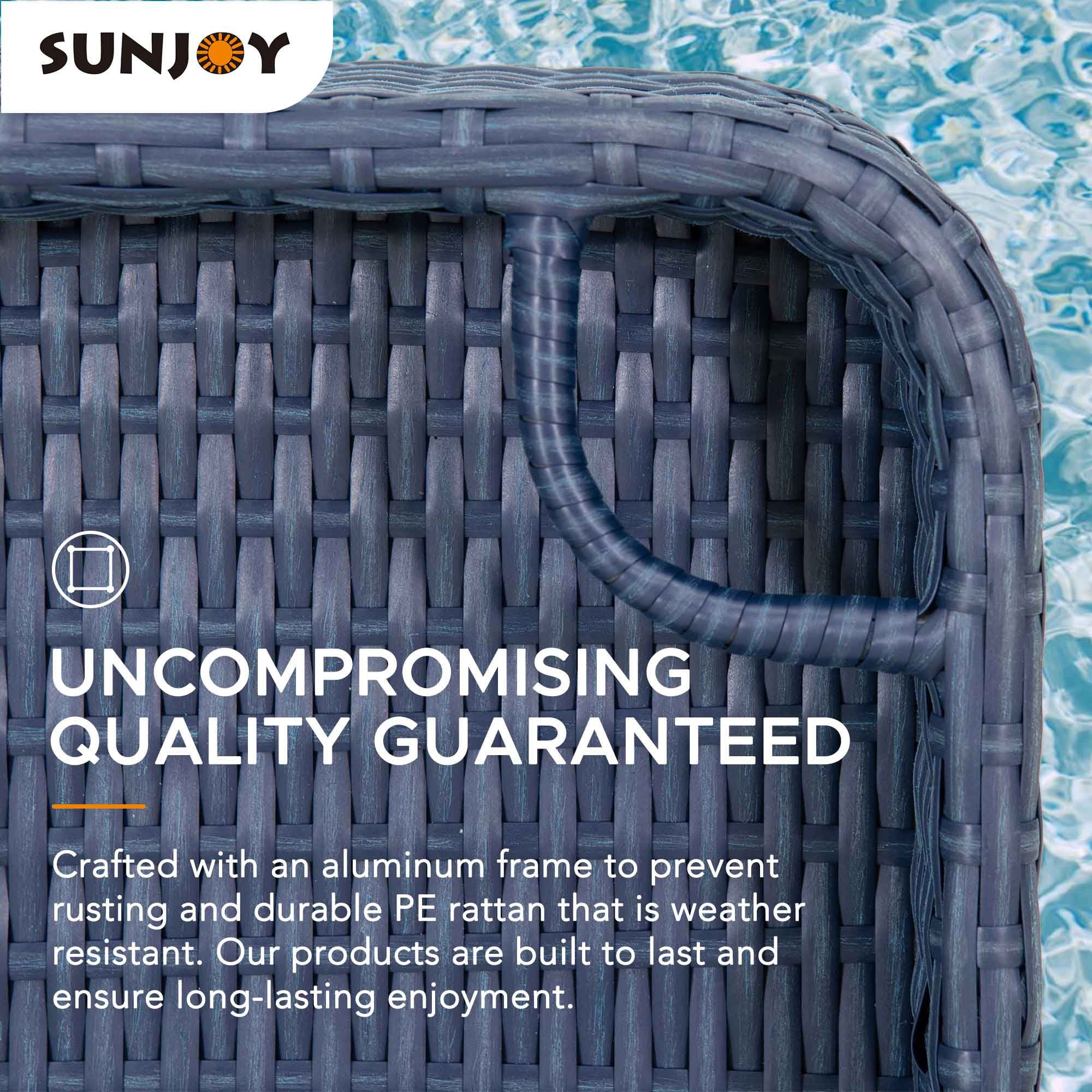 Floating Pool Tray Floating Serving Tray Table & Bar - Pool Floats for Adults, Spas, & Pool Parties - Floating Tray for Pool Serving Drinks, Sunjoy Floating Brunch 24x24'' Food on the Water - Navy
