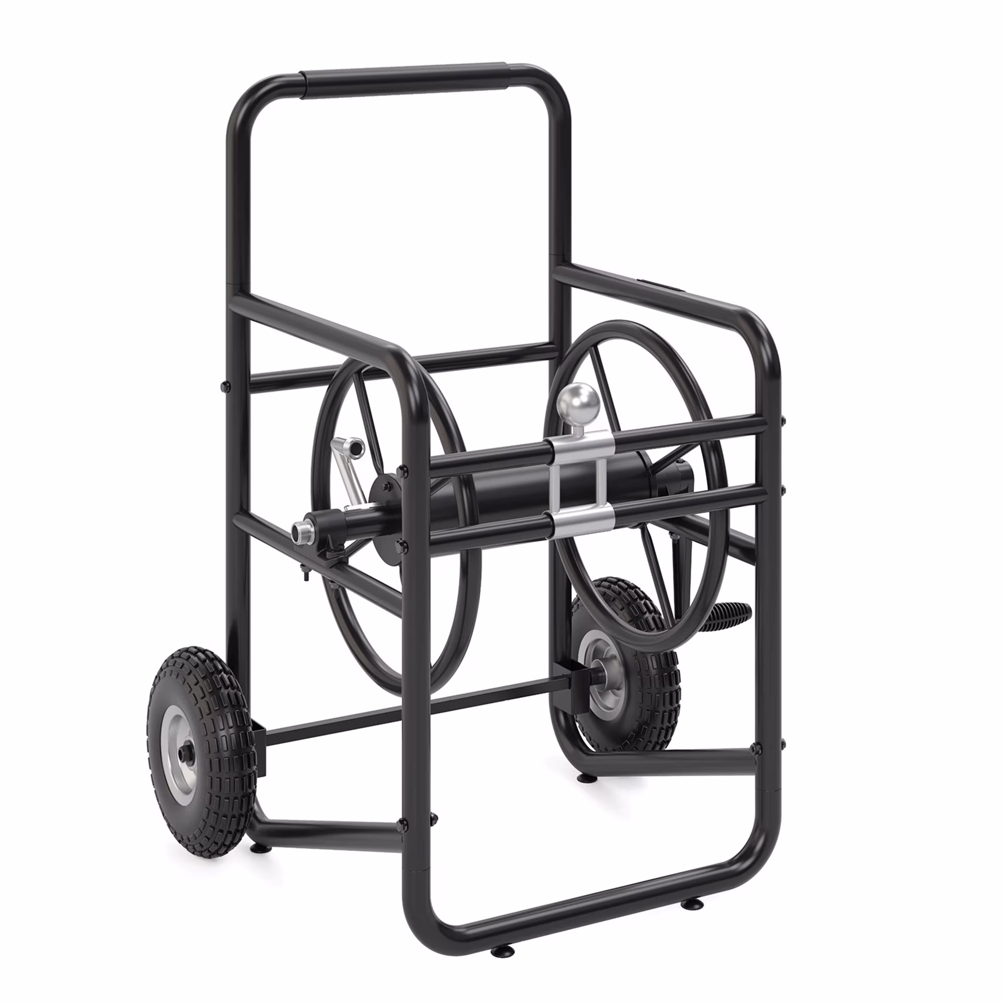 Suncast Professional Outdoor Garden Hose Reel Cart for 200' of Hose, Black