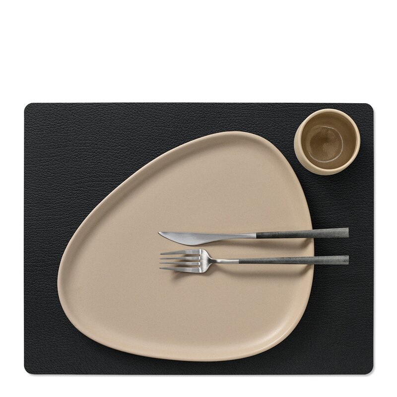Square Bull brikke tosidig cognac/svart