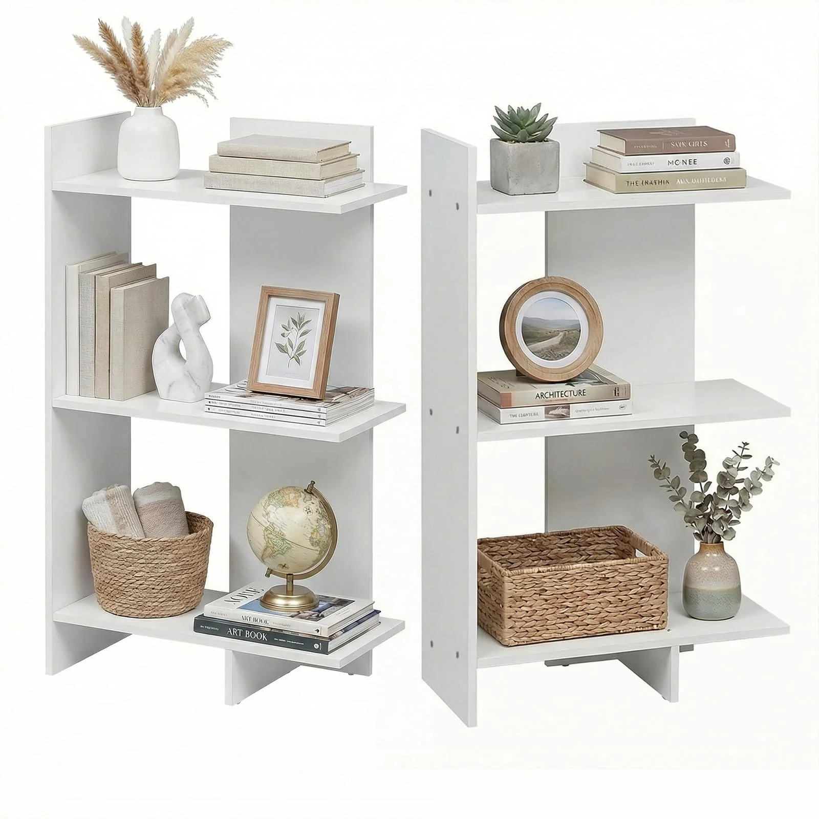 Tangkula 3-Tier Bookshelf Freestanding Bookcase(1/2)
