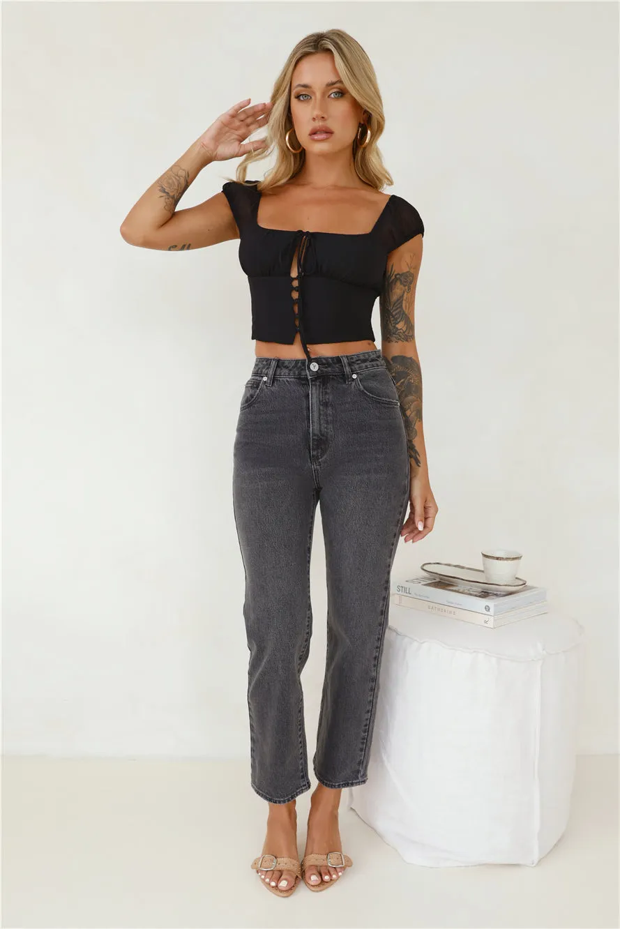 Sweetness Crop Top Black