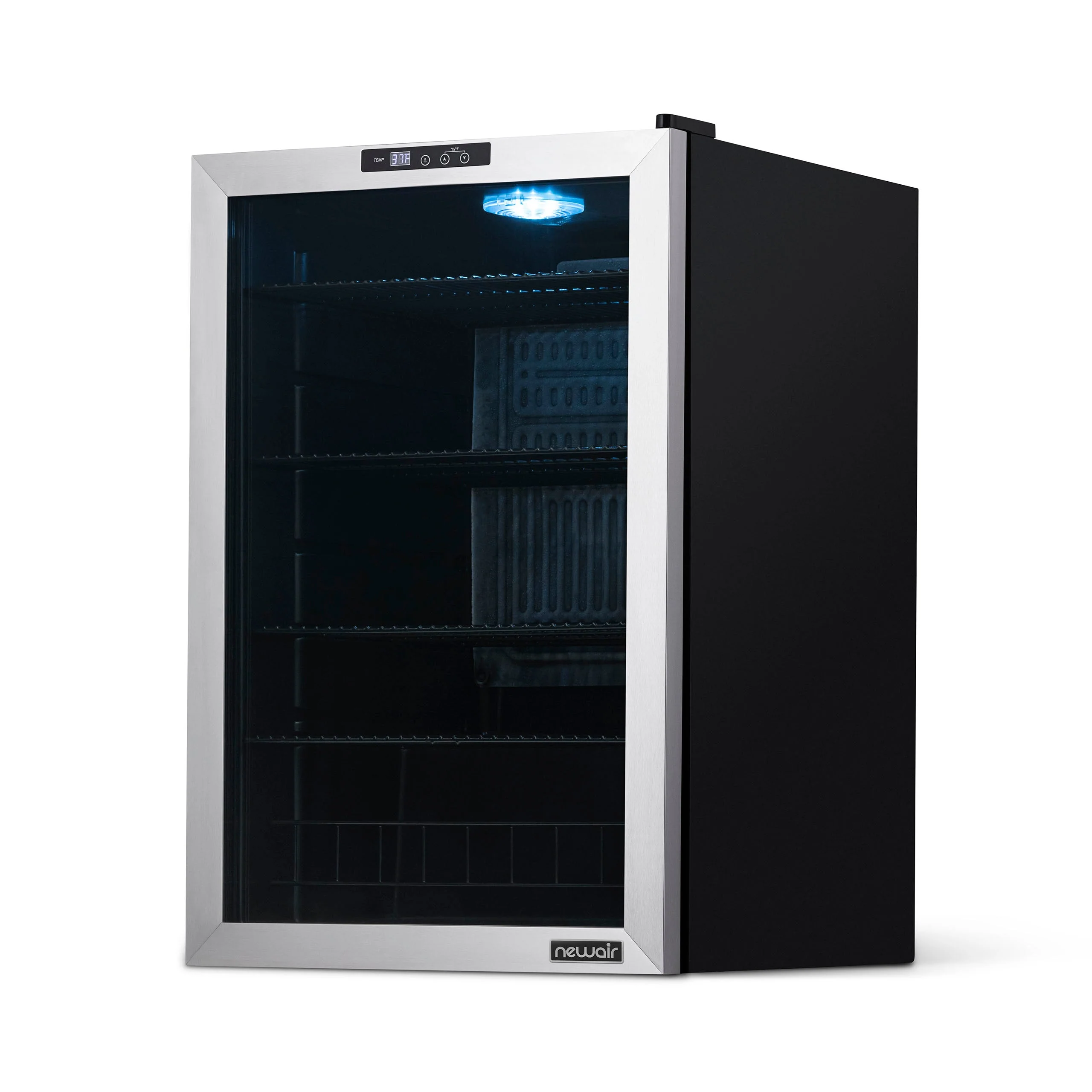 Newair 160-Can Freestanding Stainless Steel Beverage Fridge - 21.3