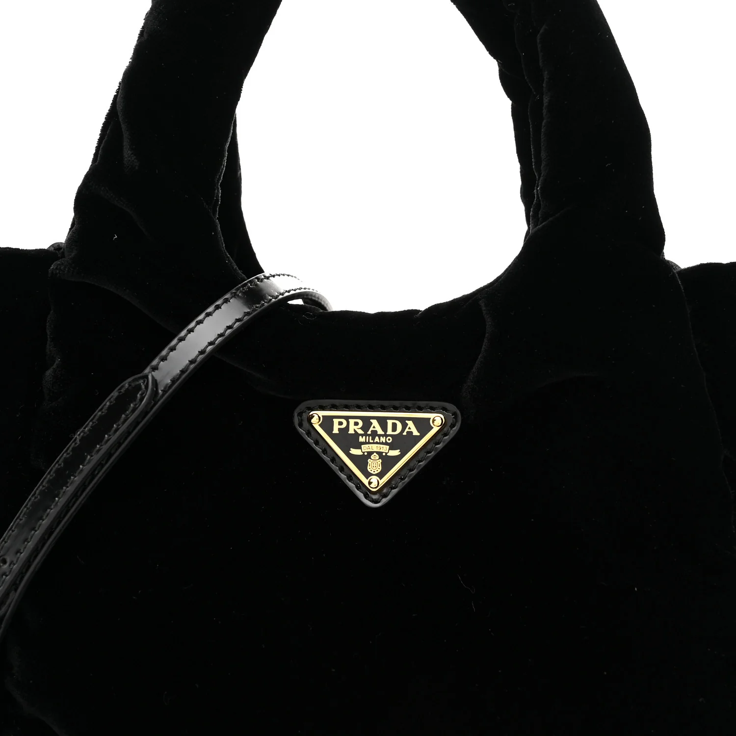 Padded Velvet Mini Bag Black