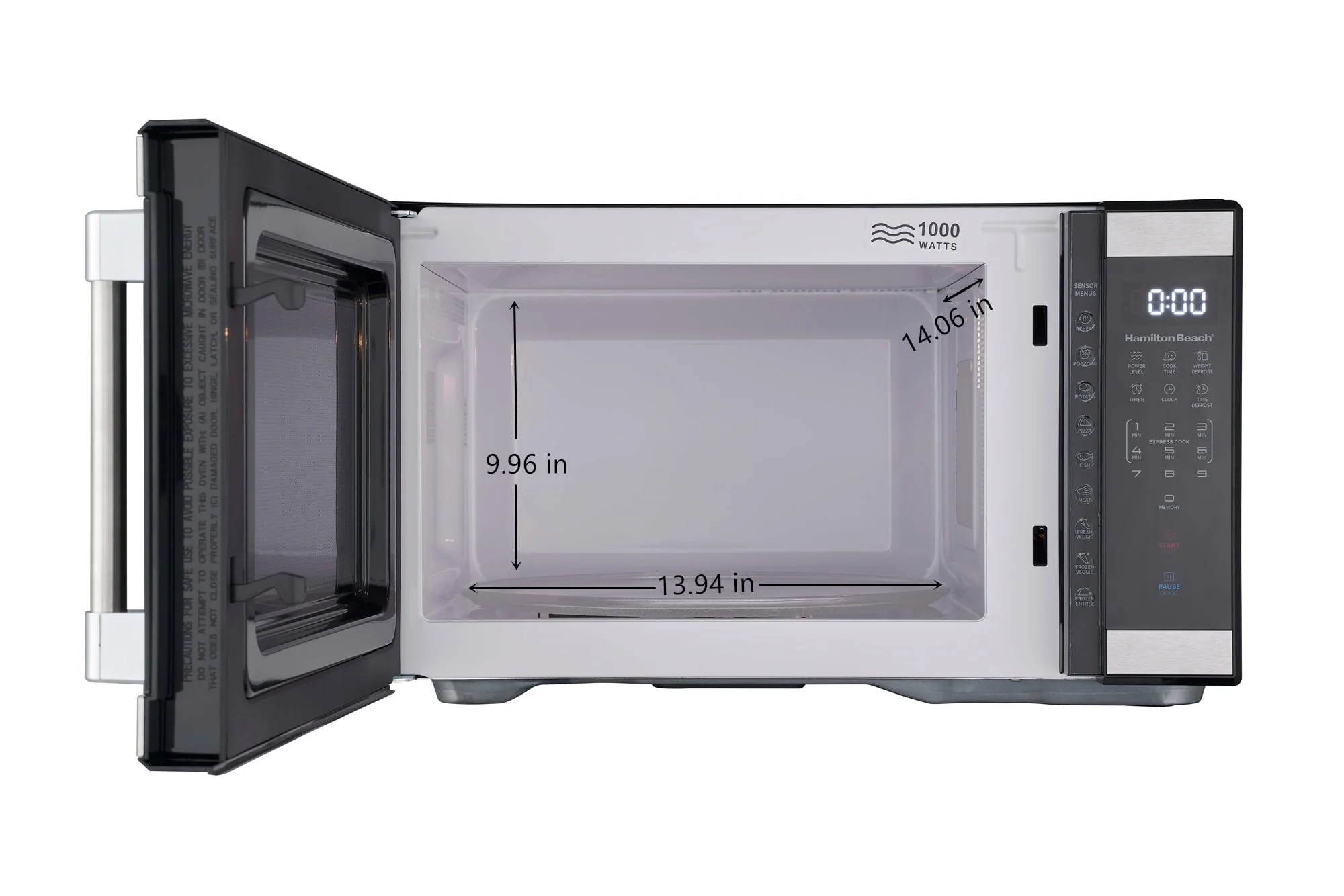 Hamilton Beach 1.1 cu ft Countertop Microwave Oven in Stainless Steel