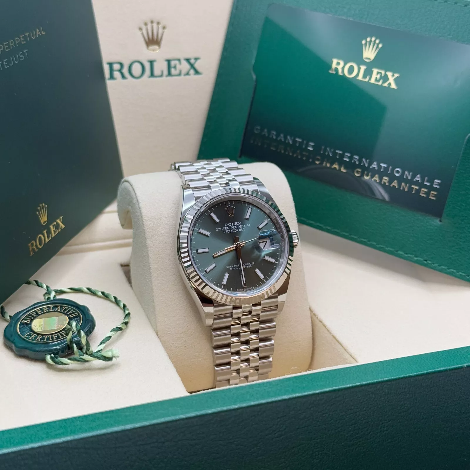 [Super Clone]RLX  Datejust 36mm 126234-0051 Mint Green Dial Jubilee Bracelet Watch