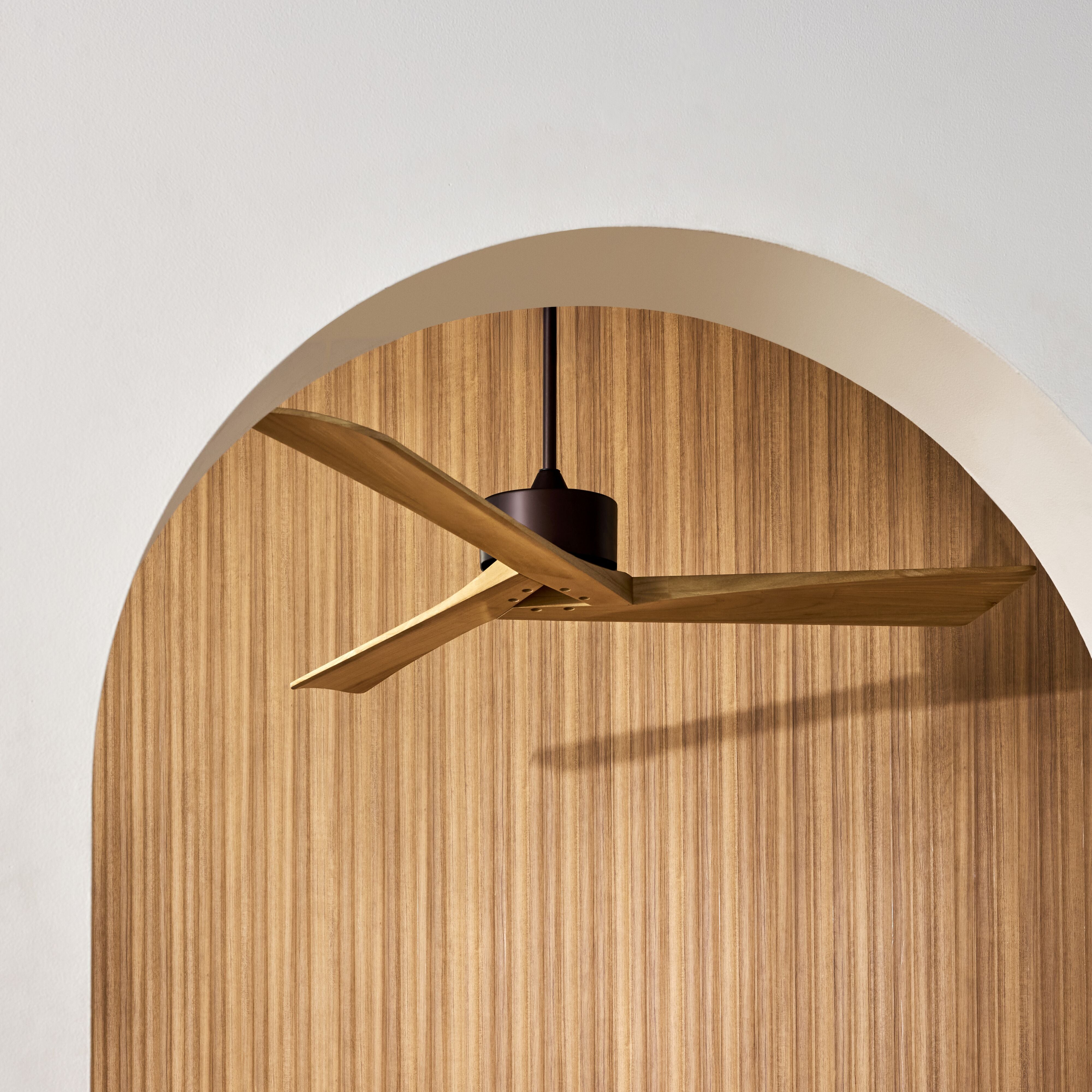 Java Indoor DC Ceiling Fan with Remote - Natural Timber 150cm