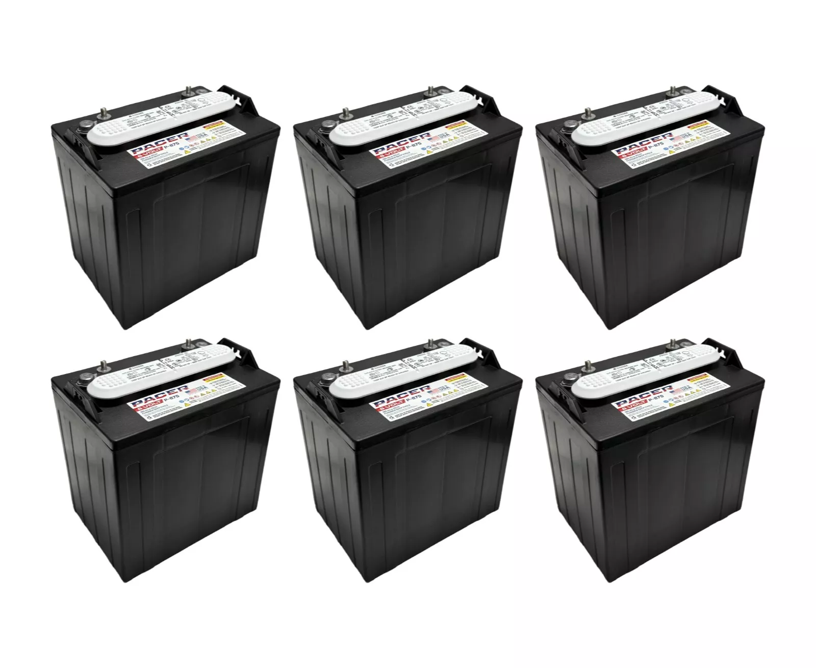 P-875 8 Volt 165Ah Deep Cycle Battery Replaces Trojan T-875 | Set of 6(6)