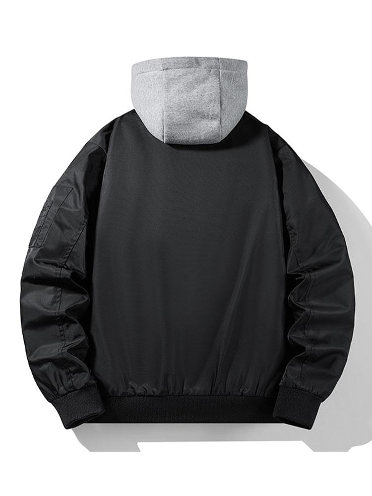 blouson aviateur à capuche