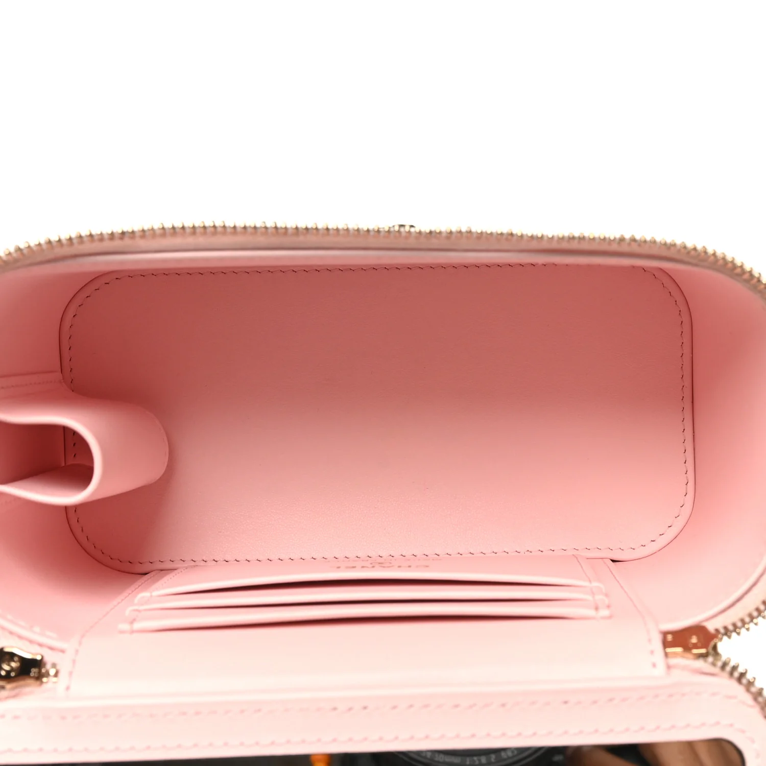 Caviar Quilted Top Handle Vanity With Chain Light Pink