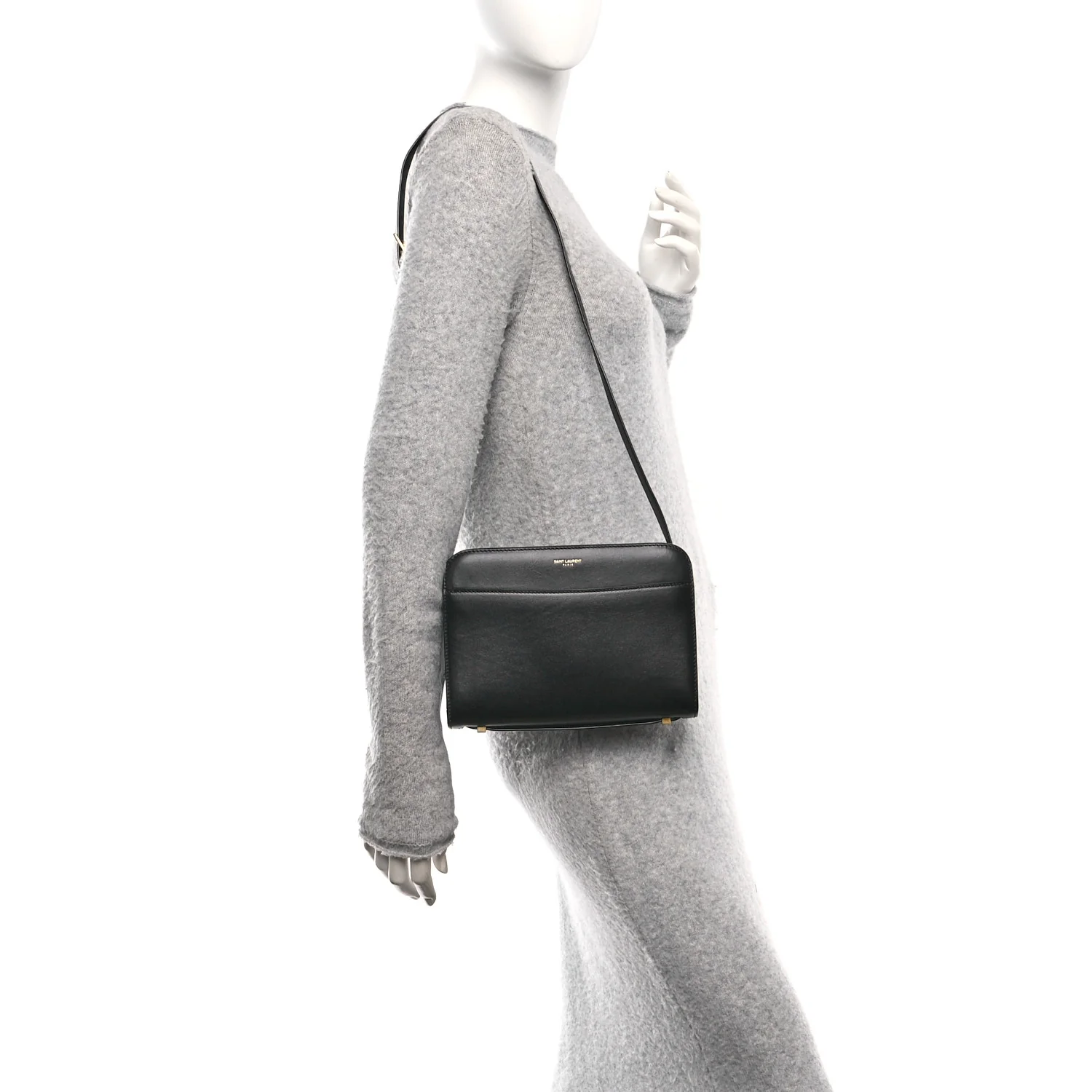 Calfskin Reverse Satchel Black
