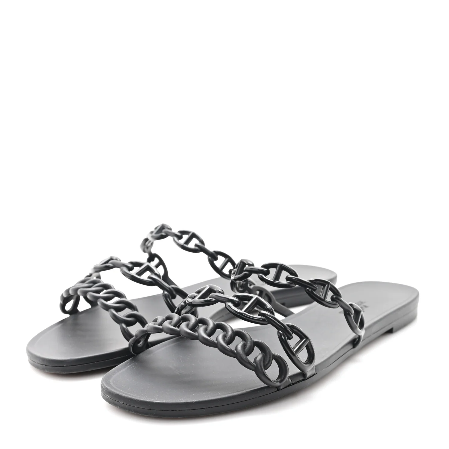 Rubber Chaine d'Ancre Rivage Sandals 38 Black