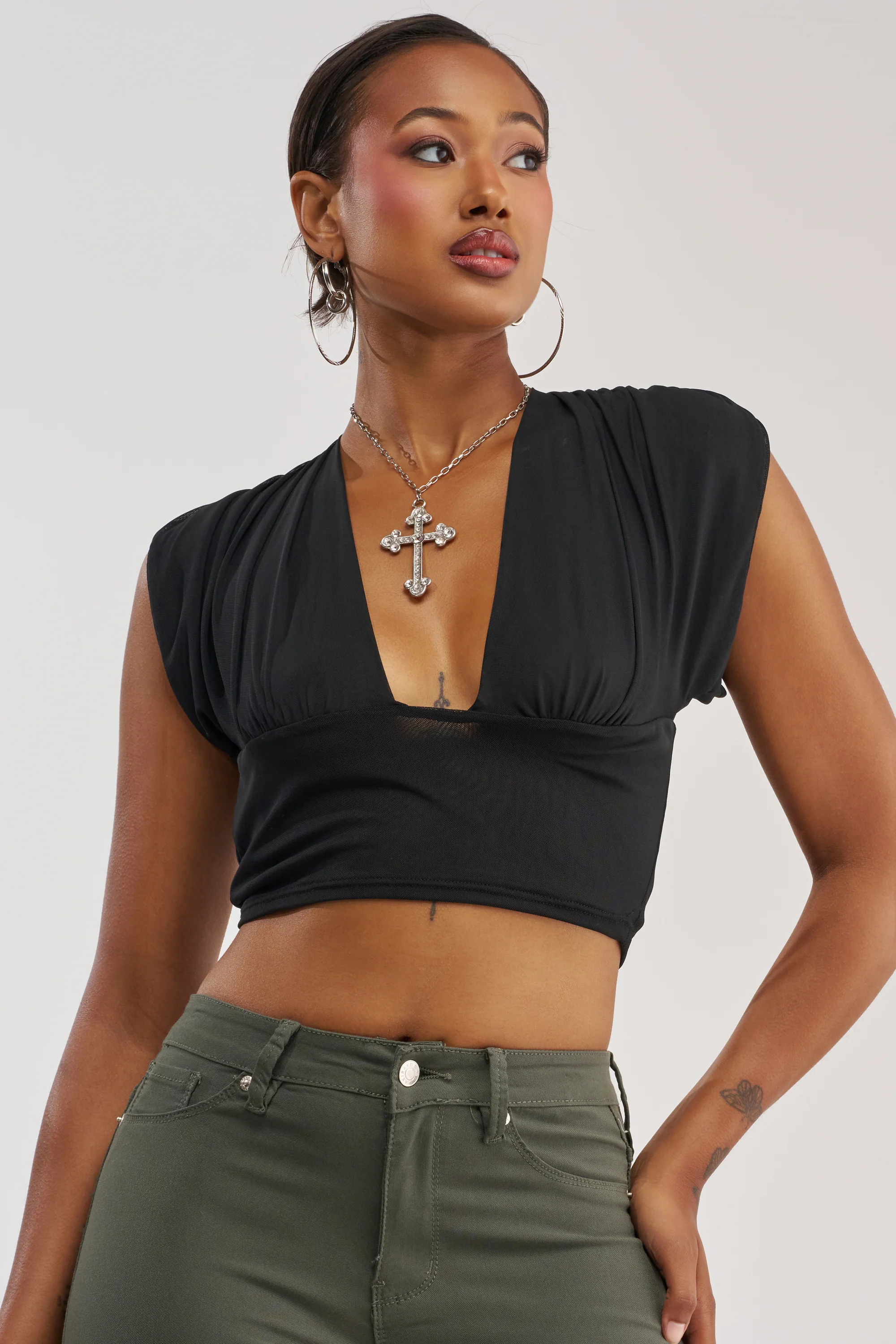 HOTTIE ALERT MESH BLOUSE - Akira Store