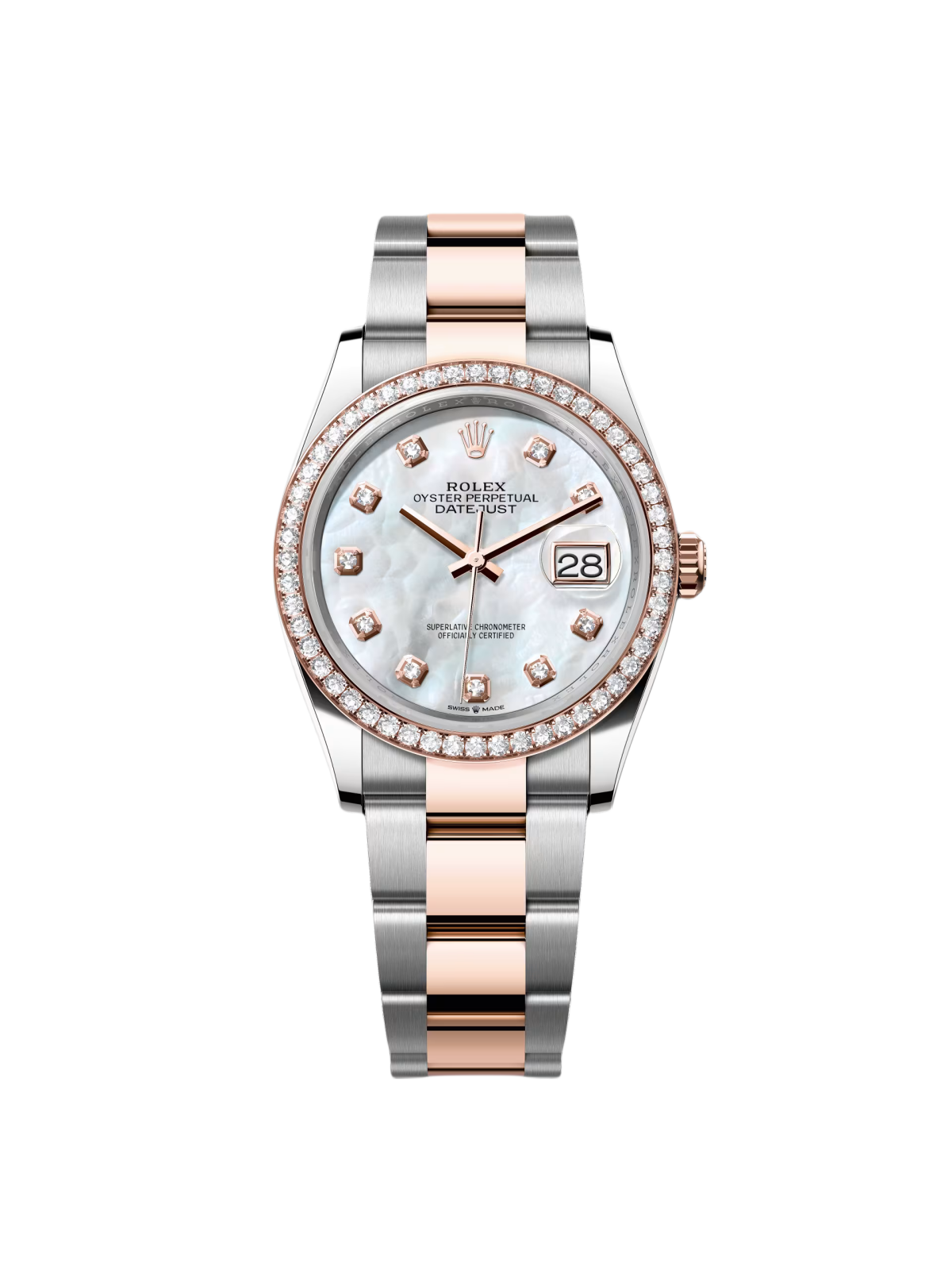 【Super Clone】RLX  Datejust 36mm 126281 Mother-of-Pearl Dial Jubilee Bracelet