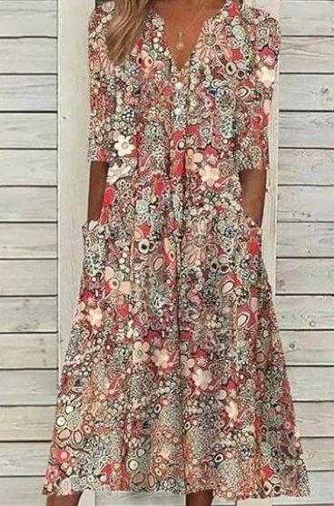 OLIVIA | ROBE ÉLÉGANTE AVEC DÉCOLLETÉ EN V