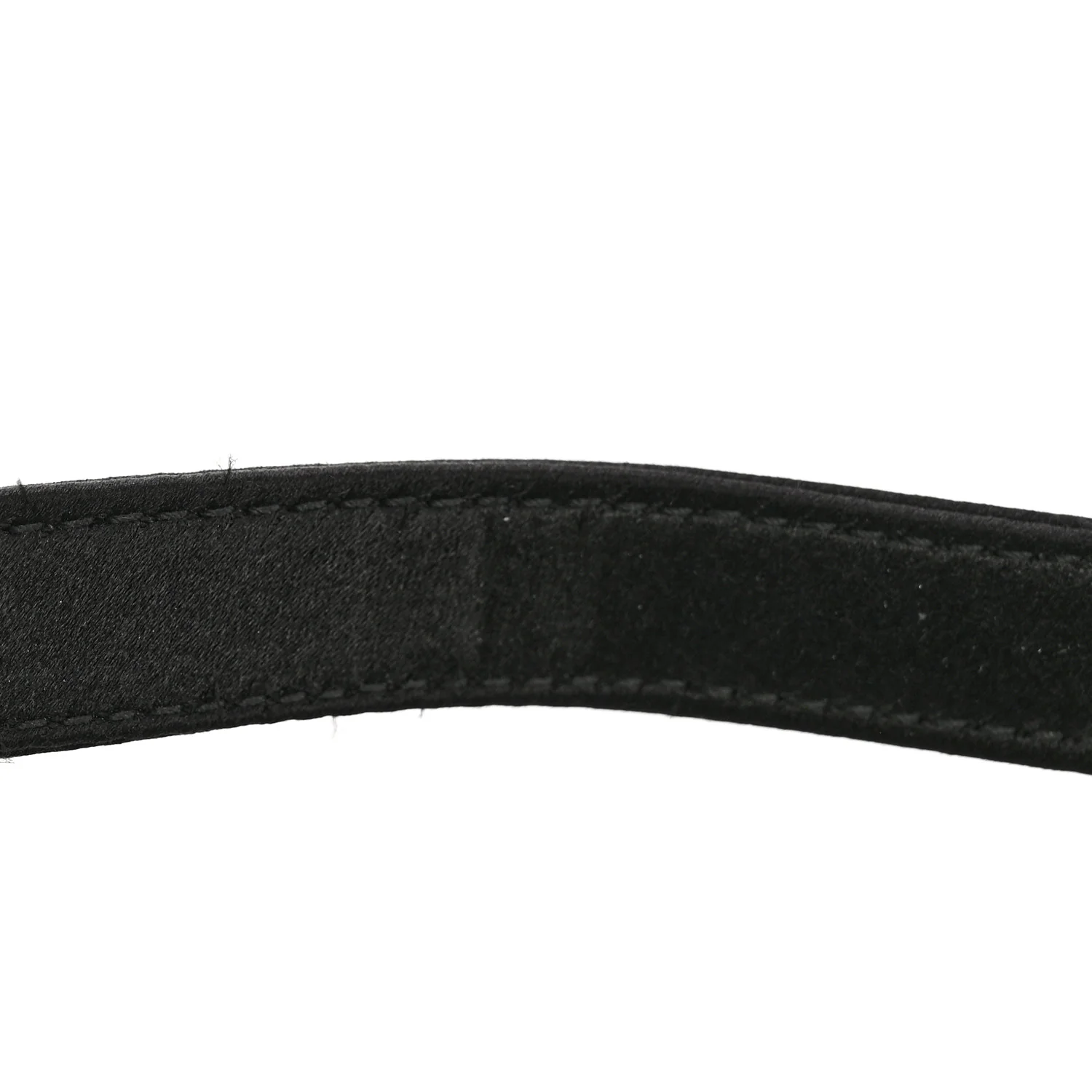 Satin Crystal Mini Saddle Bag Black