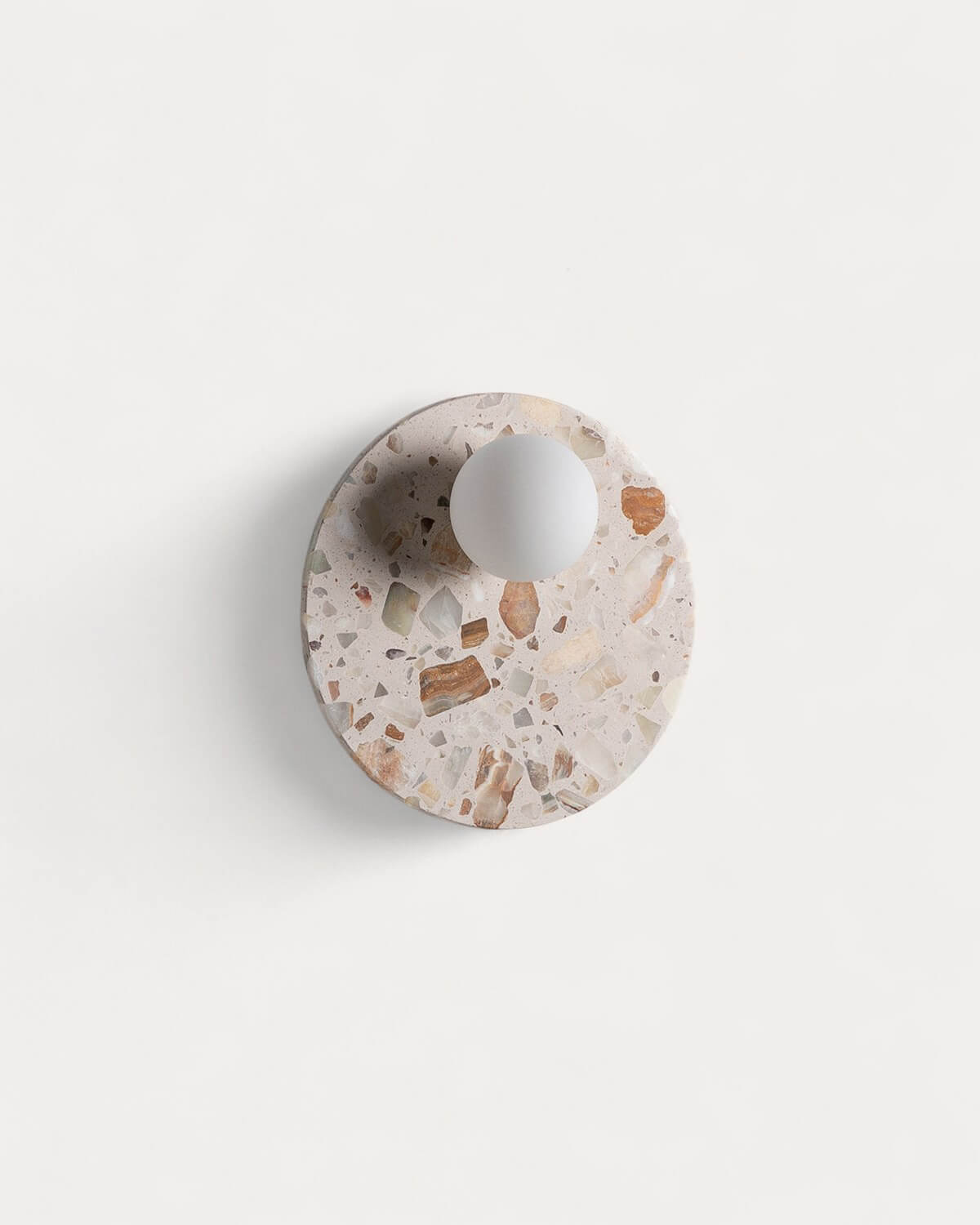 Lunas - Aplique de Pared con Esfera Lateral de Terrazo Lunas