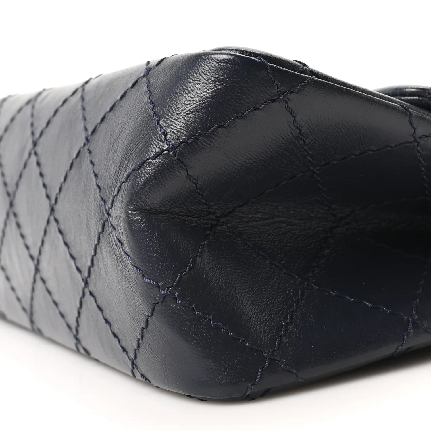 Aged Calfskin Quilted 2.55 Reissue Mini Flap Navy