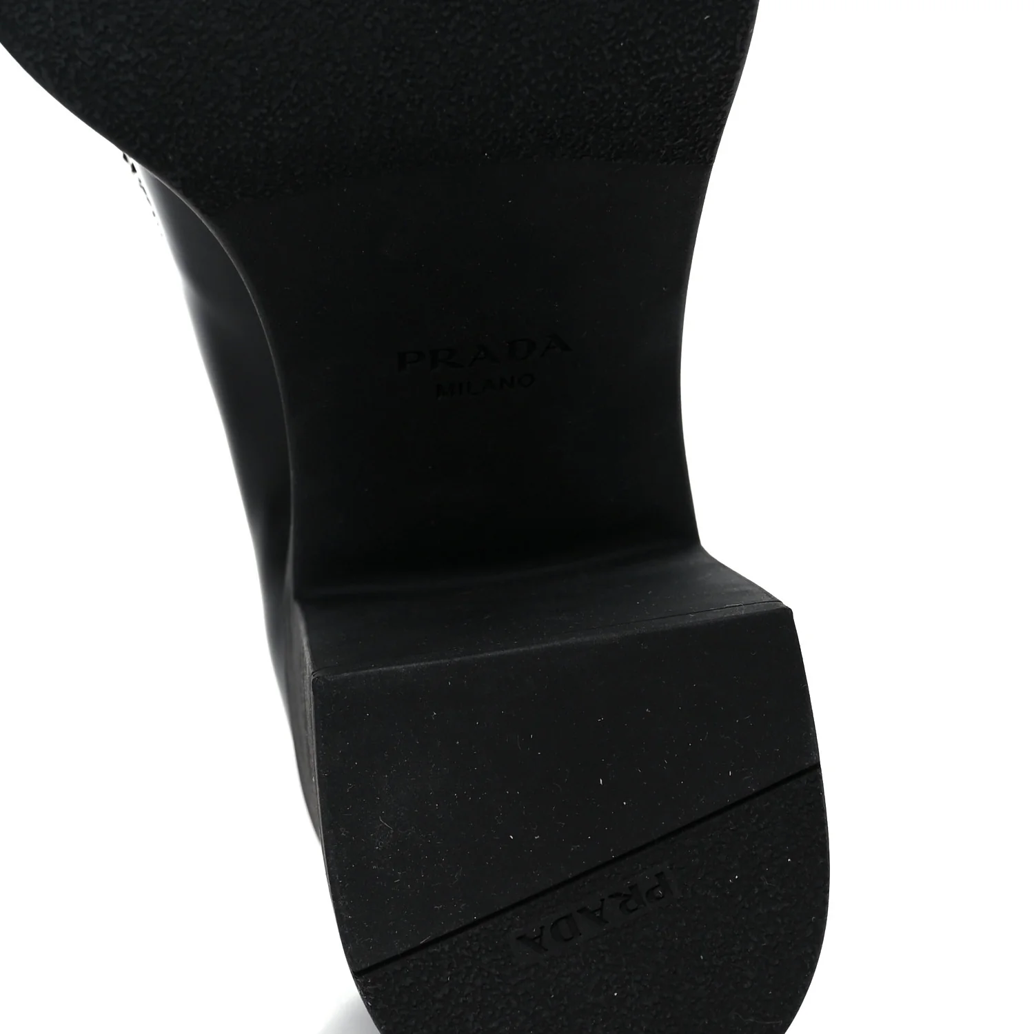 Spazzolato Metal Triangle Logo 85mm Loafers 40 Black