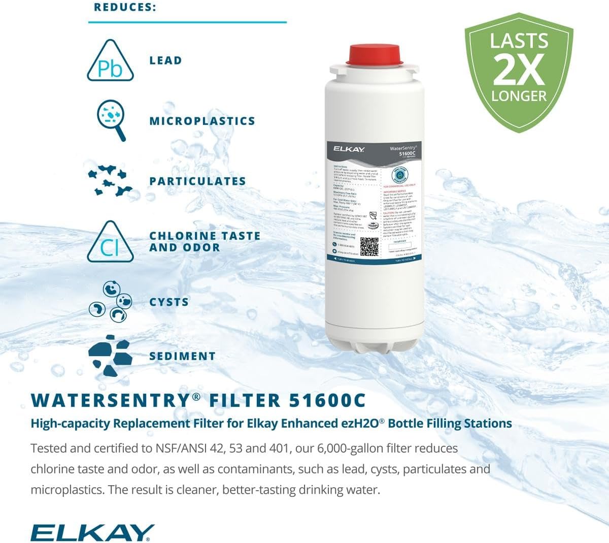 Elkay LZS8WSSP Enhanced Bottle Filler & Single ADA Cooler Refrigerated Stainless High Capacity Lead Drop Down Wrapper