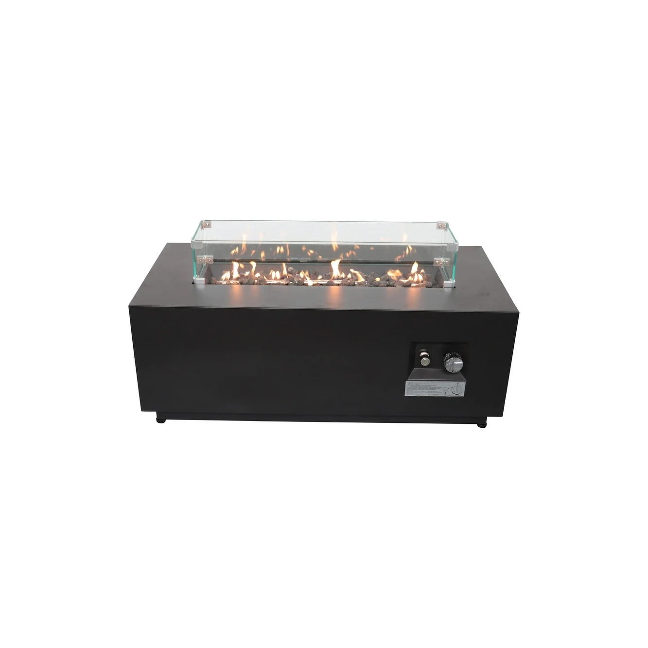 Living Source International LSI 42" Steel Propane/Natural Gas Fire Pit Black(Black)