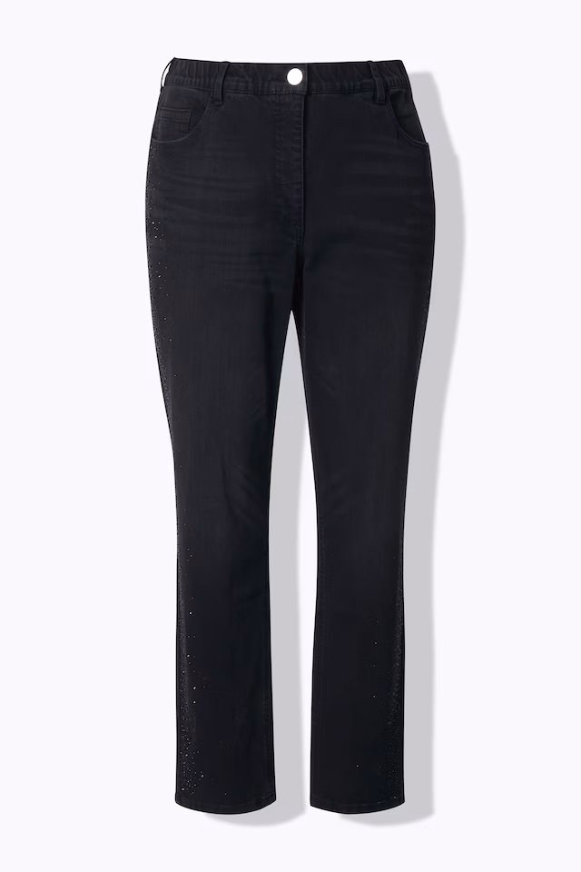 Rhinestone Detail Stretch Fit Jeans